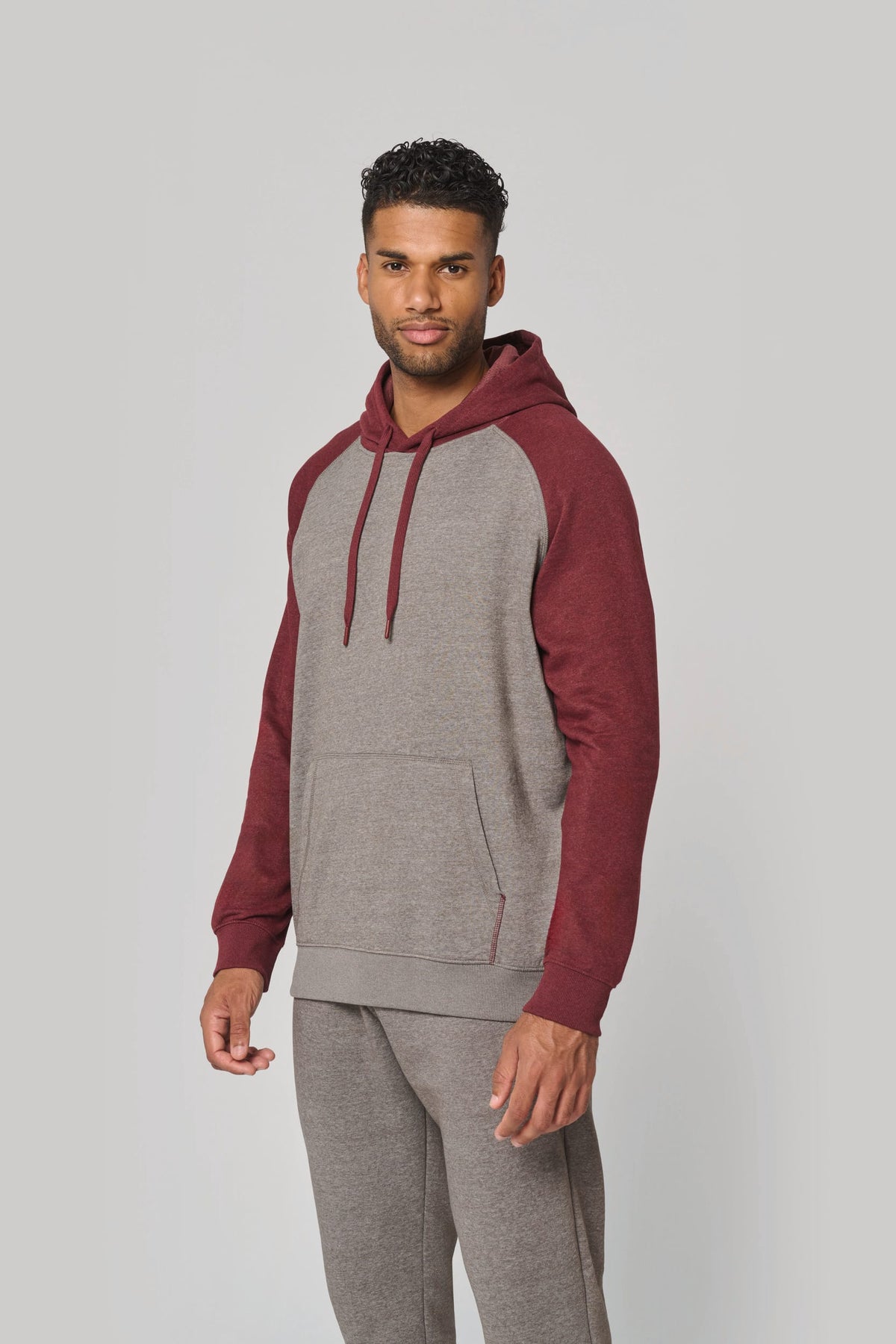 PROACT® PA369 Tweekleurige sweater met capuchon volwassene