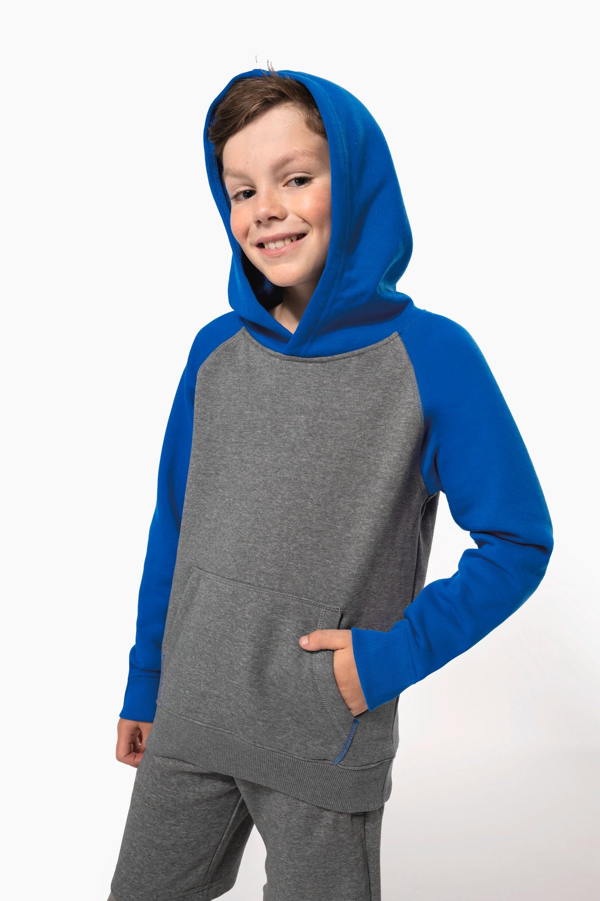 PROACT® PA370 Kinder multisport tweekleurige sweater met capuchon