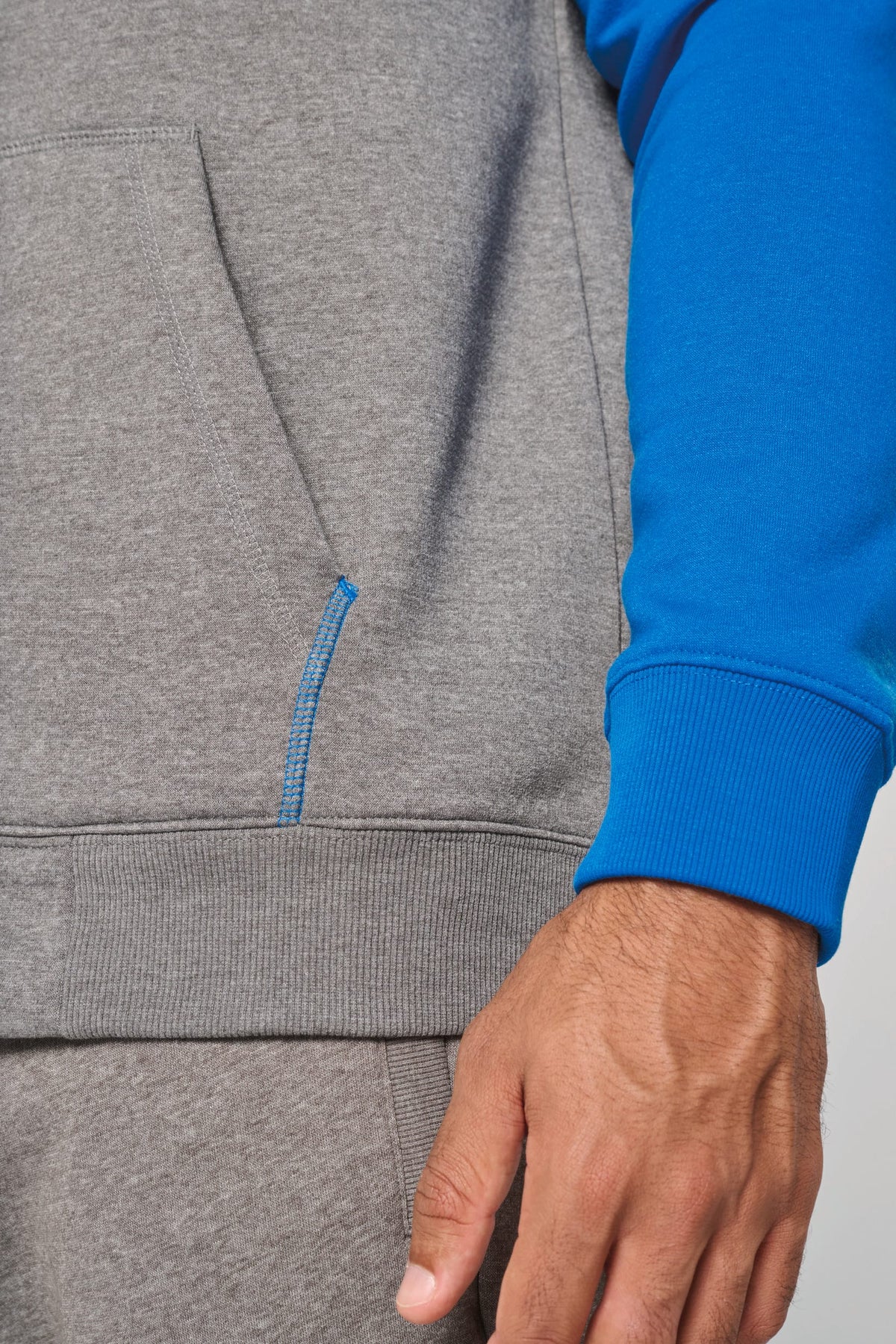 PROACT® PA380 Tweekleurig sweatvest met capuchon unisex