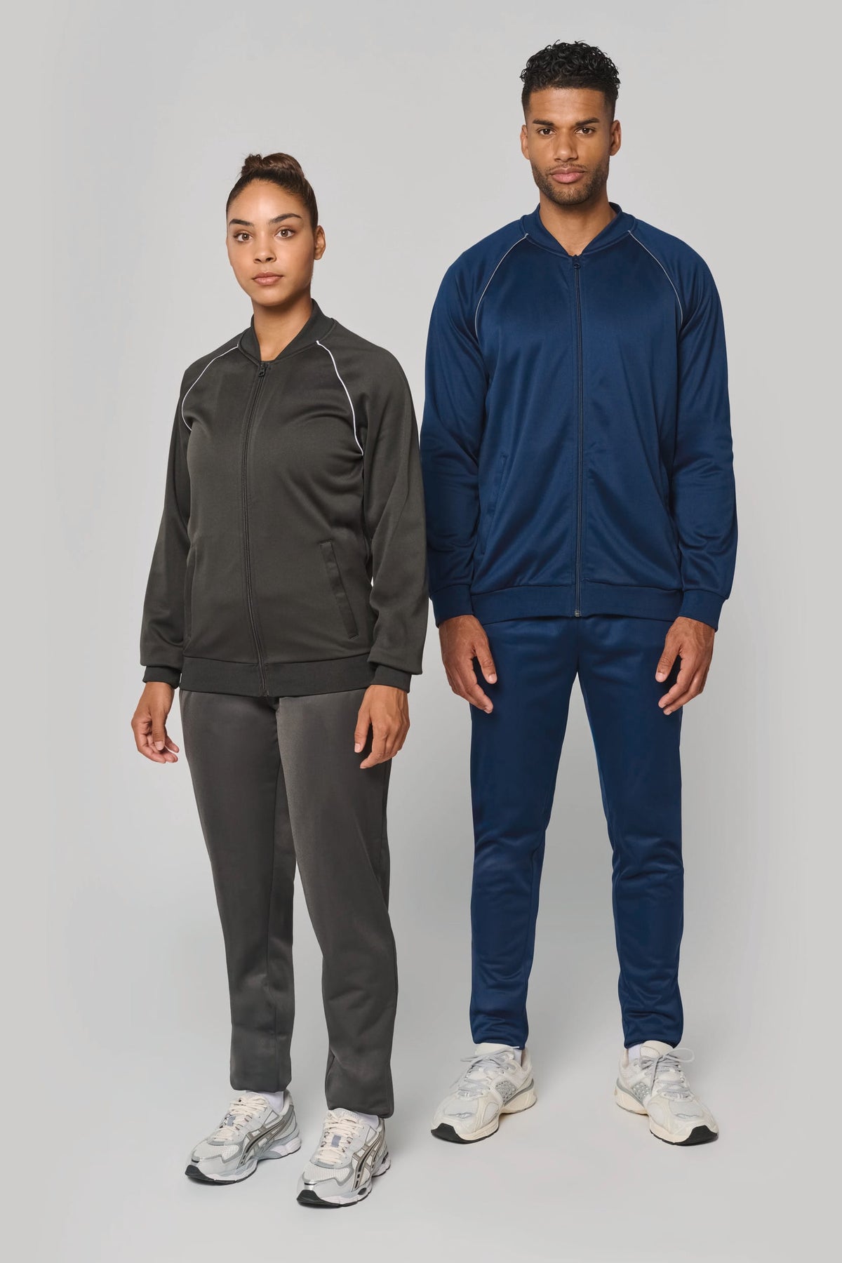 PROACT® PA384 unisex trainingsjasje met rits en biesje