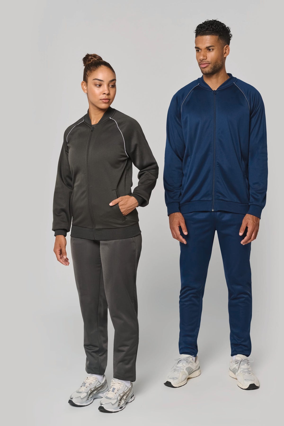 PROACT® PA384 unisex trainingsjasje met rits en biesje