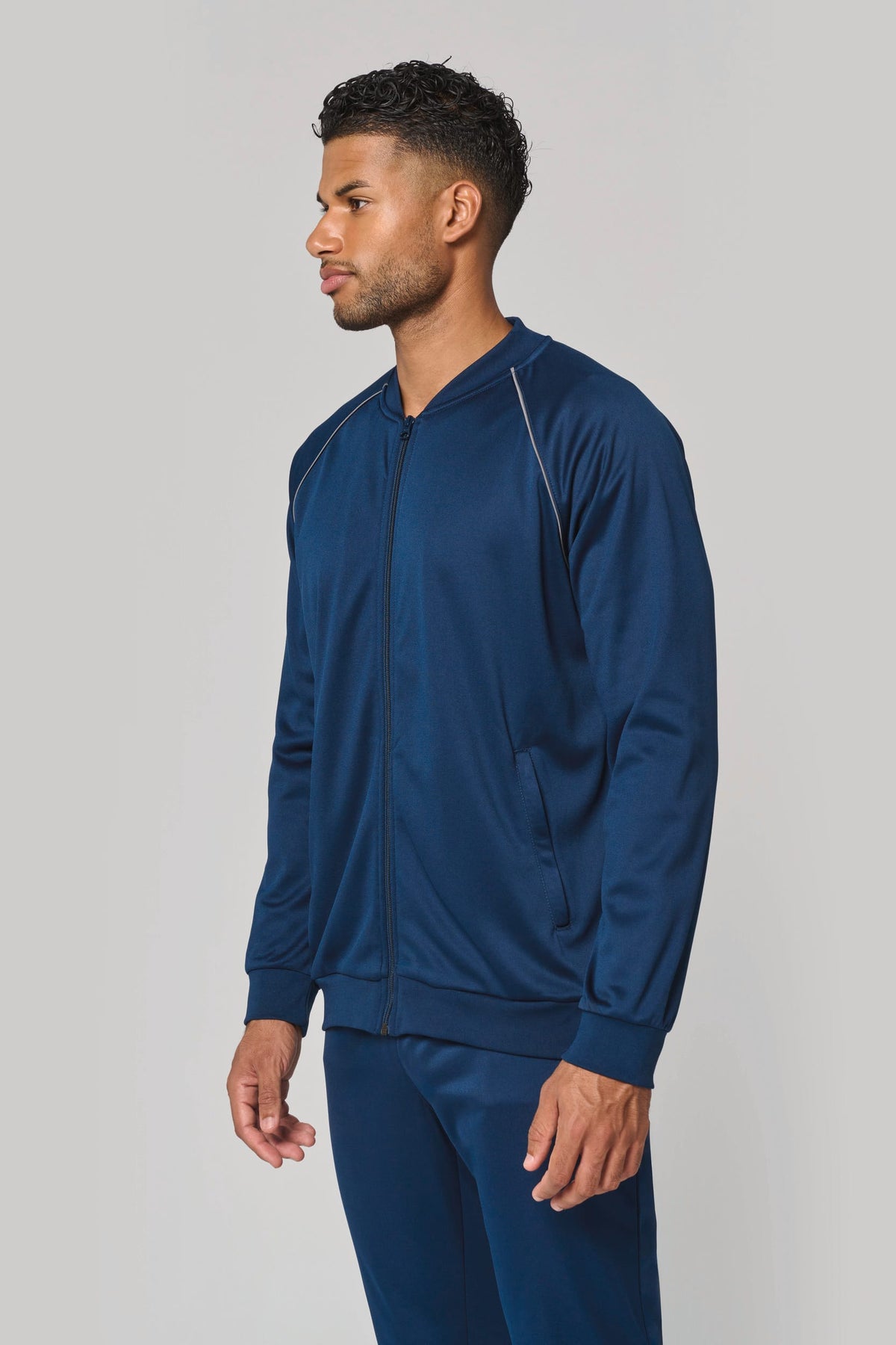 PROACT® PA384 unisex trainingsjasje met rits en biesje