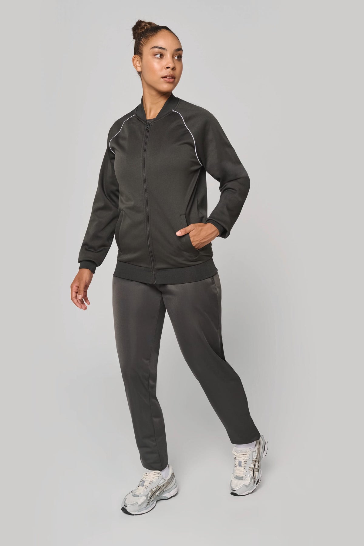 PROACT® PA384 unisex trainingsjasje met rits en biesje