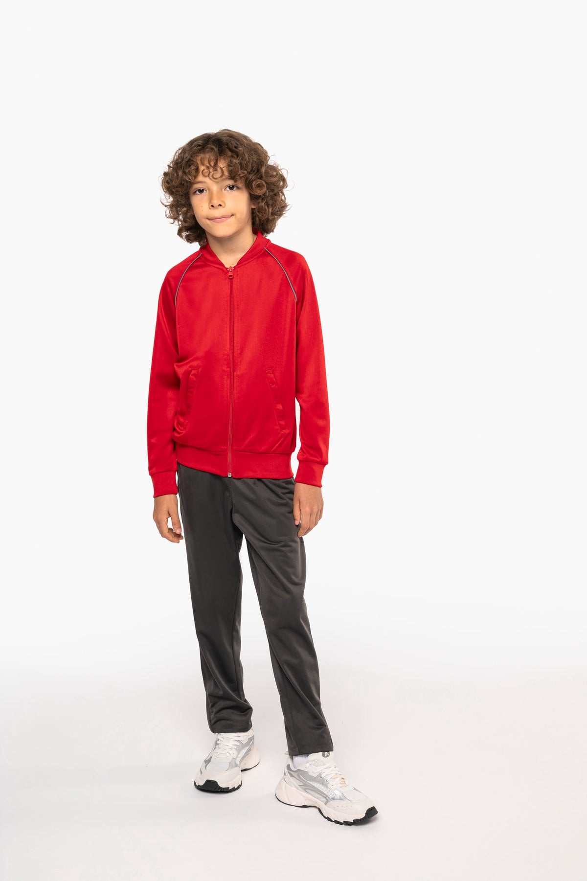 PROACT® PA385 Kindertrainingsjasje met rits en biesje