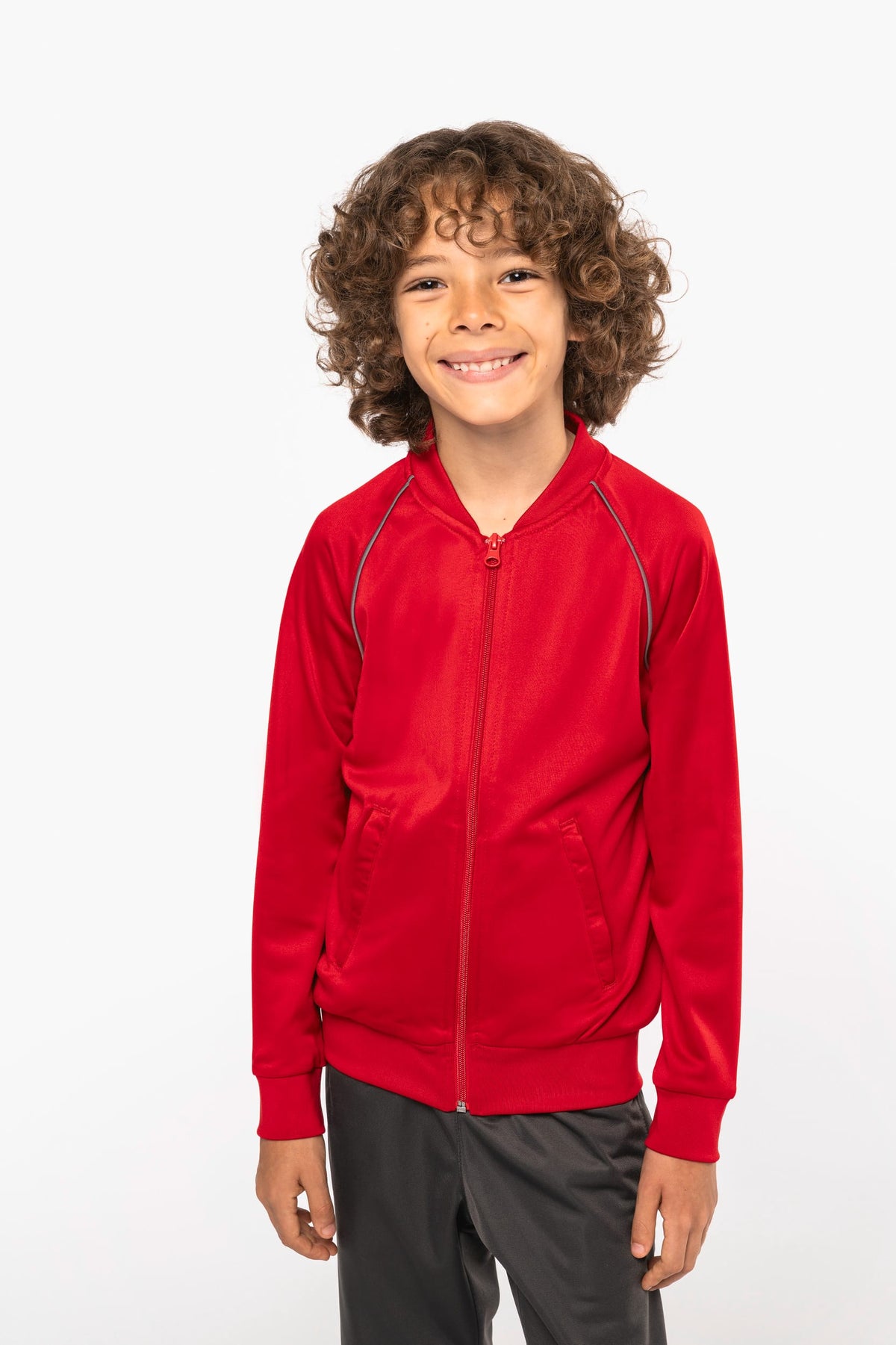 PROACT® PA385 Kindertrainingsjasje met rits en biesje