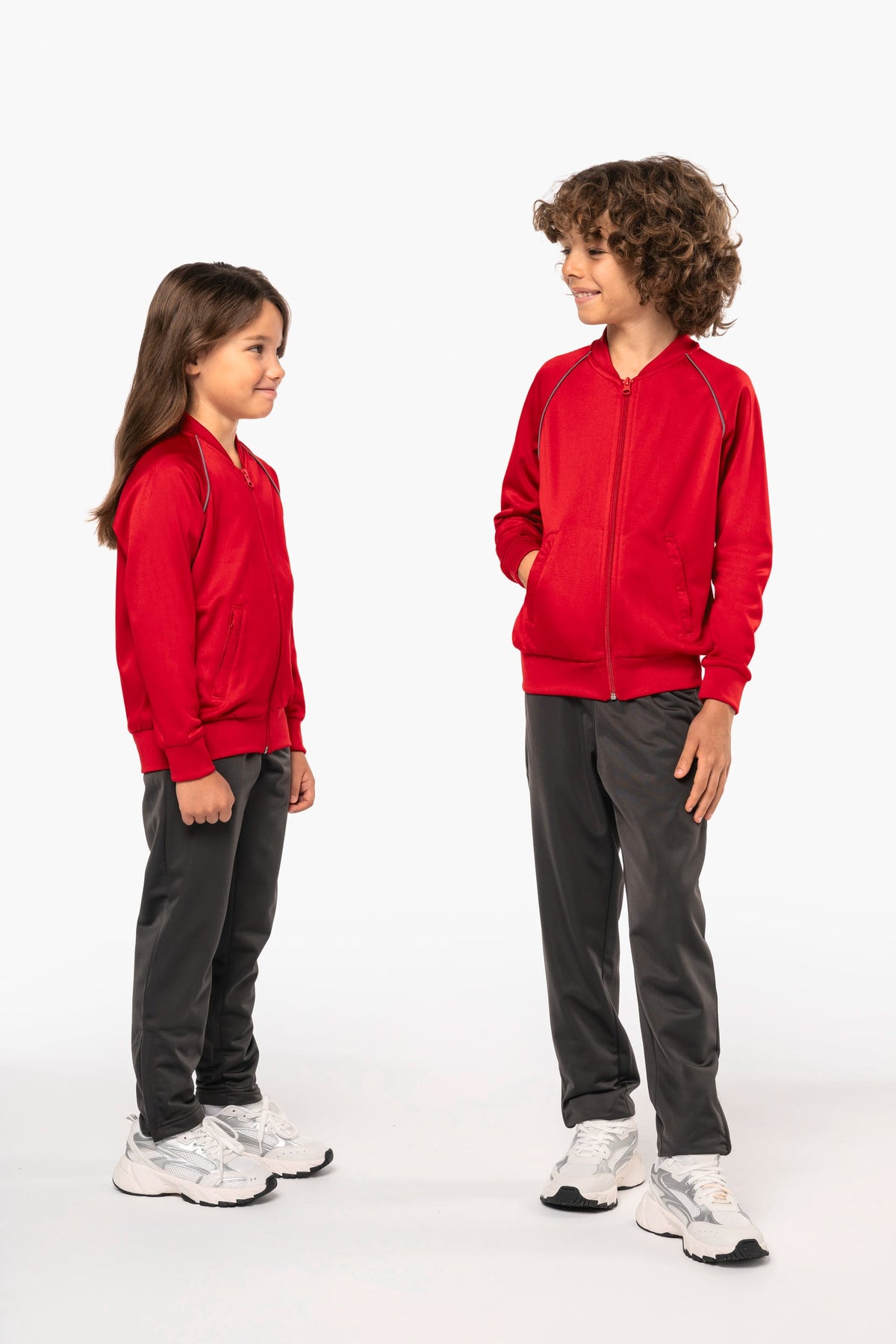 PROACT® PA385 Kindertrainingsjasje met rits en biesje