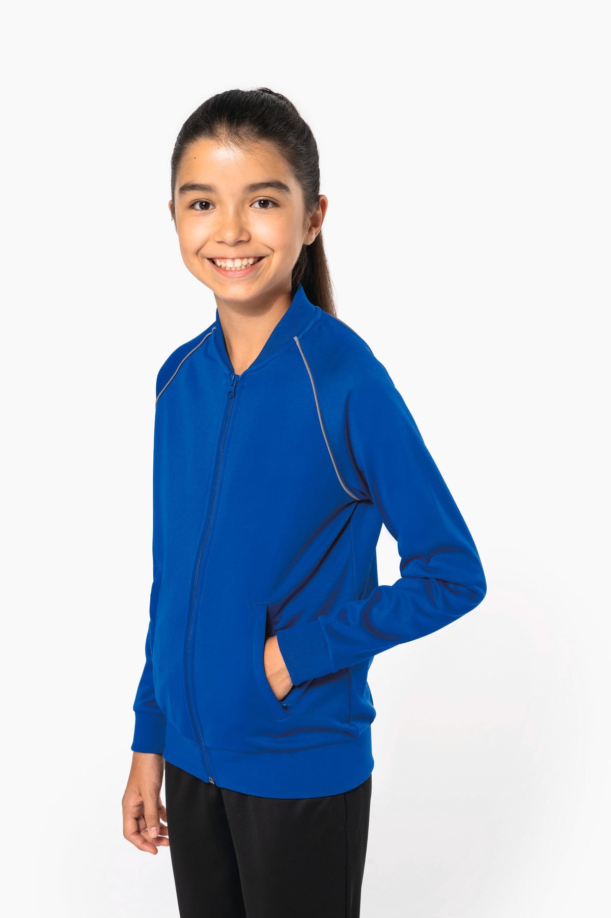 PROACT® PA385 Kindertrainingsjasje met rits en biesje