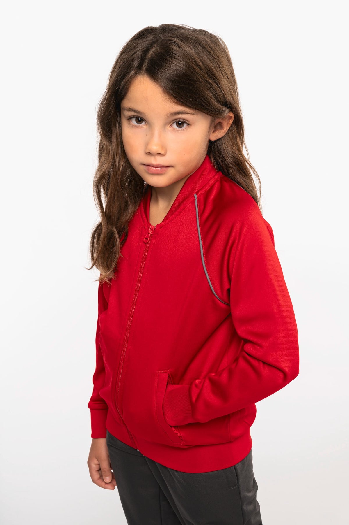 PROACT® PA385 Kindertrainingsjasje met rits en biesje