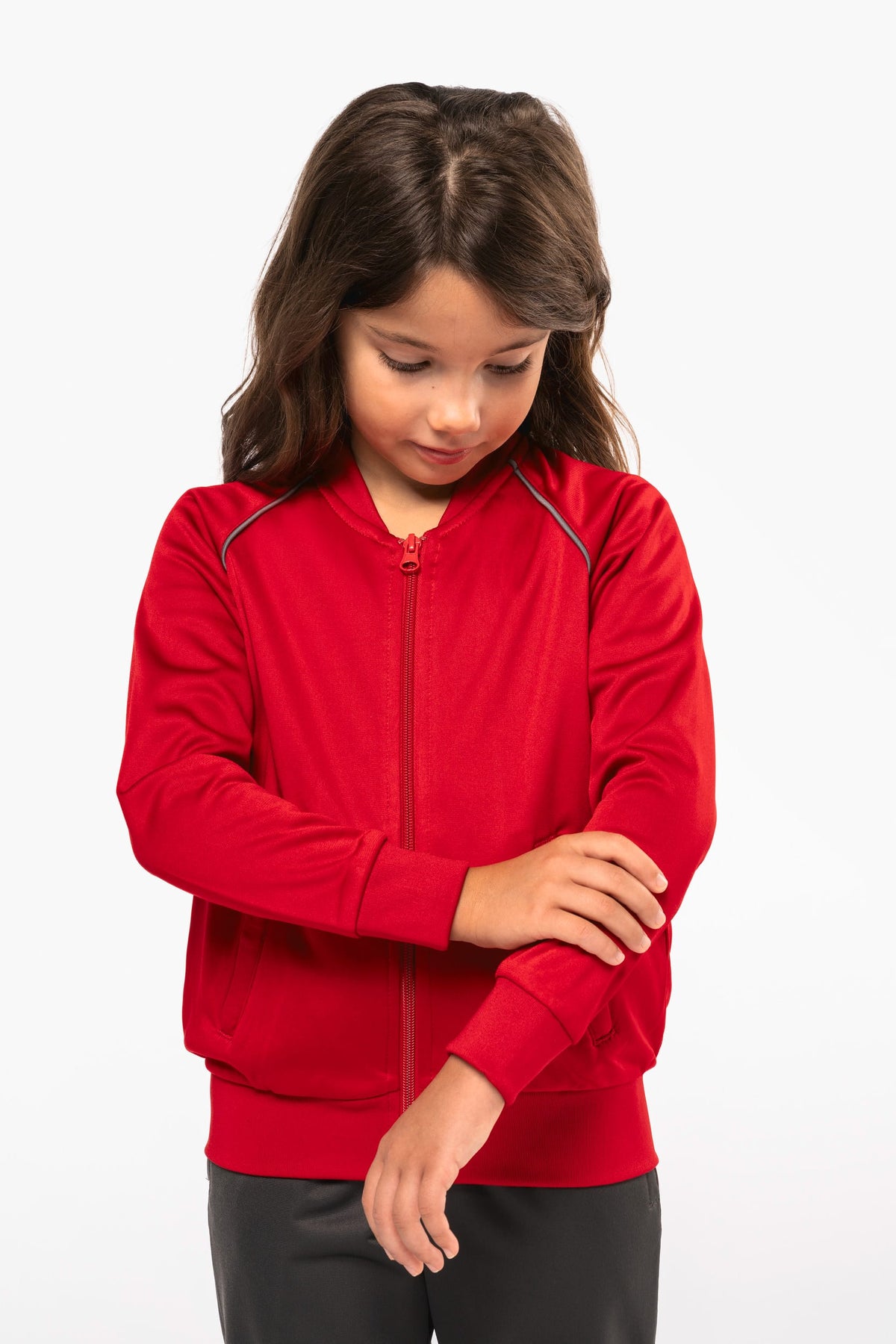 PROACT® PA385 Kindertrainingsjasje met rits en biesje