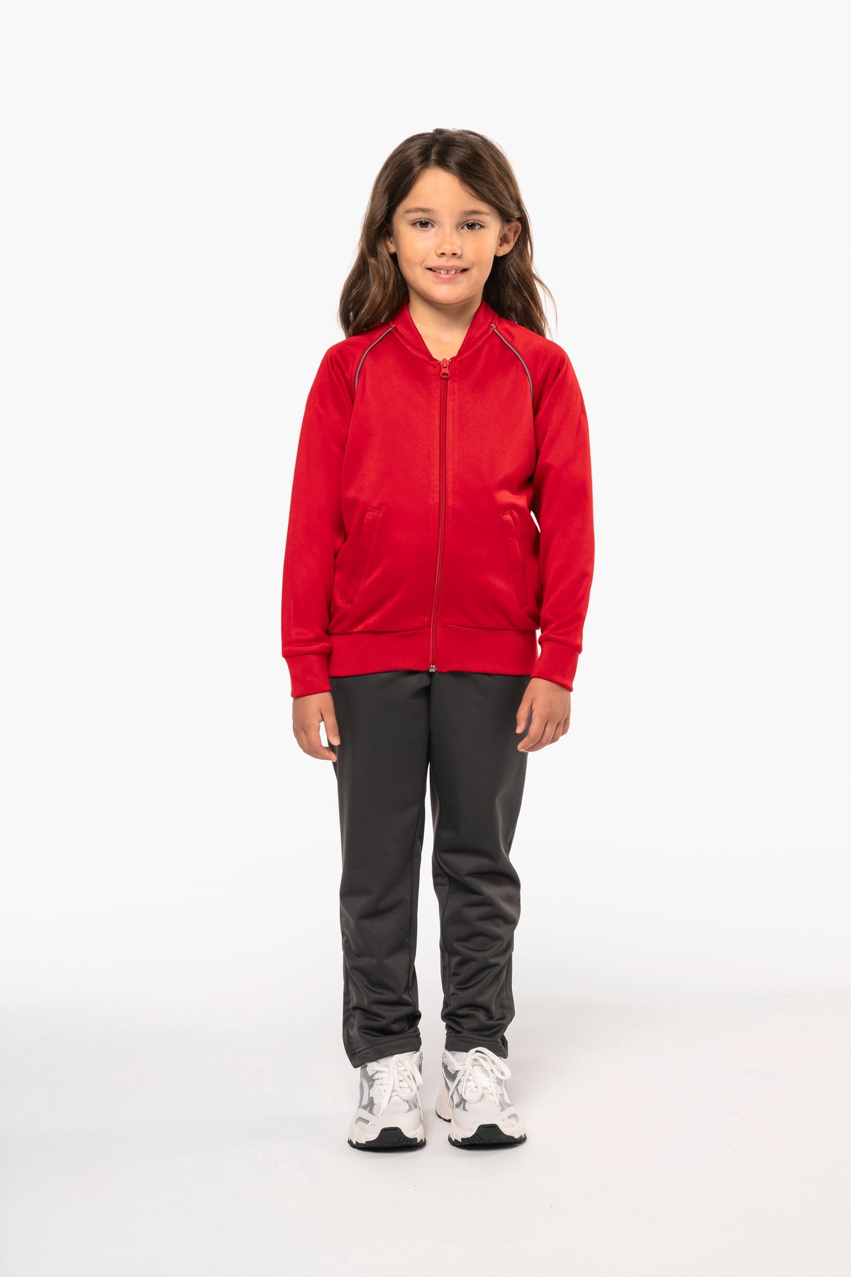 PROACT® PA385 Kindertrainingsjasje met rits en biesje
