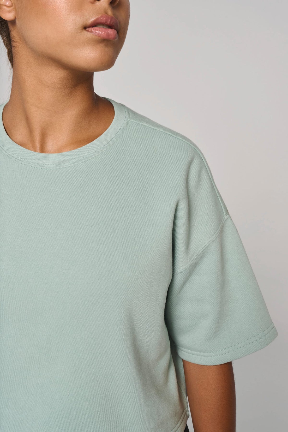 PROACT® PA394 Cropped damessweater met korte mouwen en ronde hals