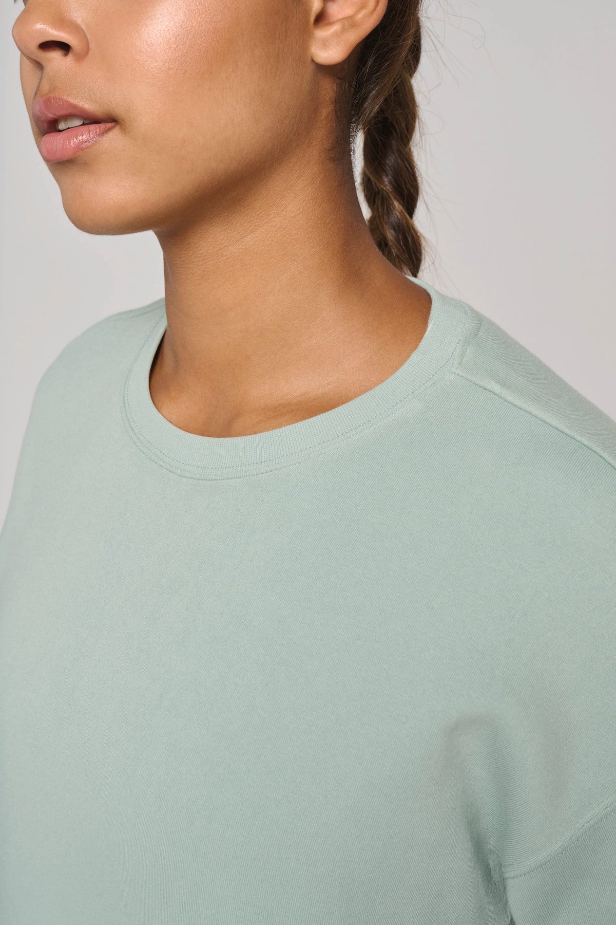 PROACT® PA394 Cropped damessweater met korte mouwen en ronde hals