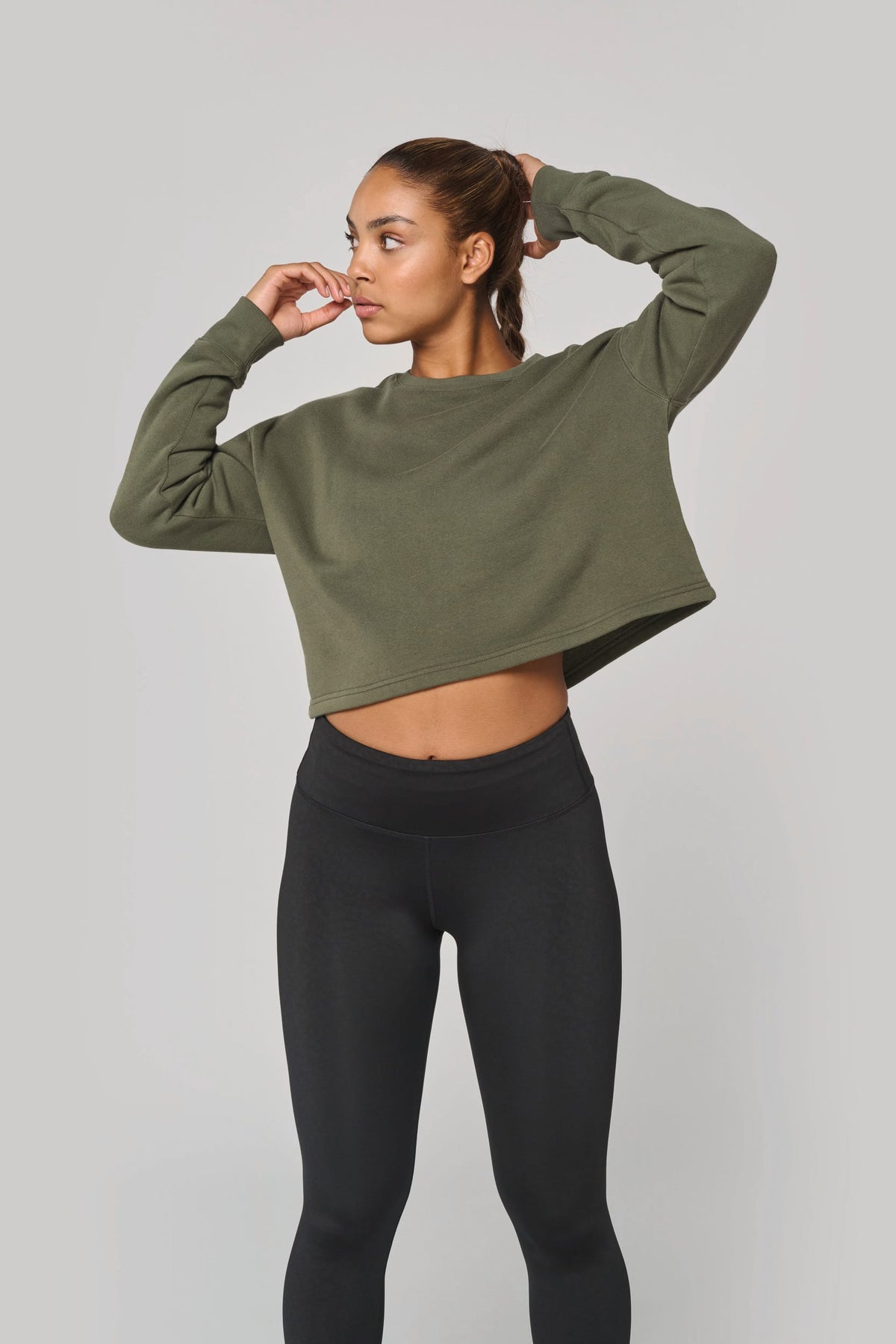 PROACT® PA395 Cropped damessweater met ronde hals