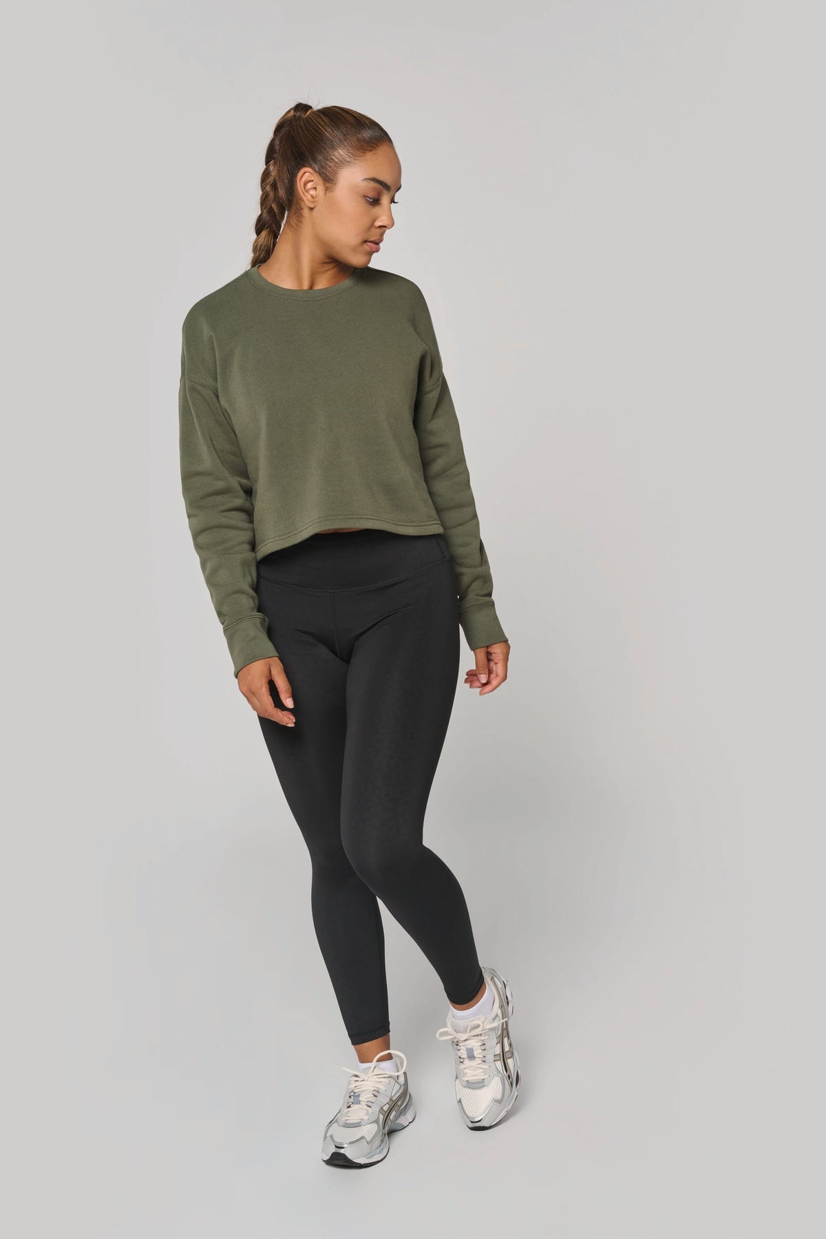 PROACT® PA395 Cropped damessweater met ronde hals