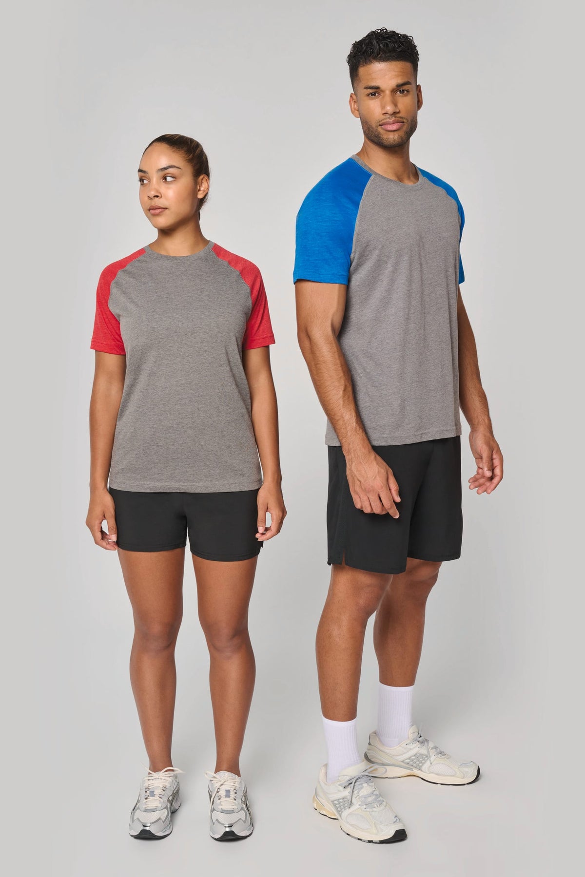 PROACT® PA4010 Tweekleurig Triblend sport-T-shirt met korte mouwen volwassene