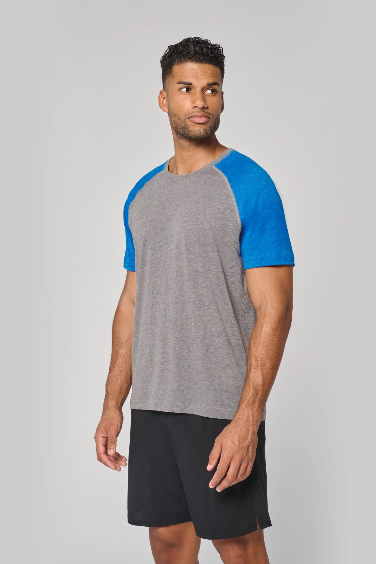 PROACT® PA4010 Tweekleurig Triblend sport-T-shirt met korte mouwen volwassene