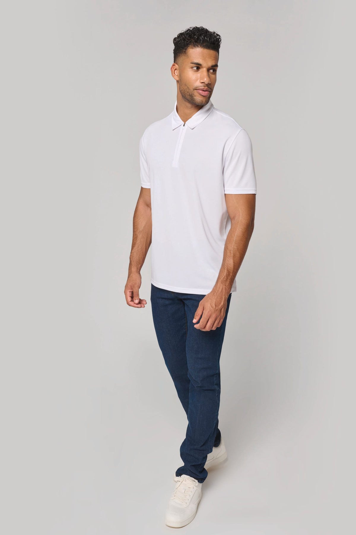PROACT® PA492 Heren sportpolo met kraag met kwartrits
