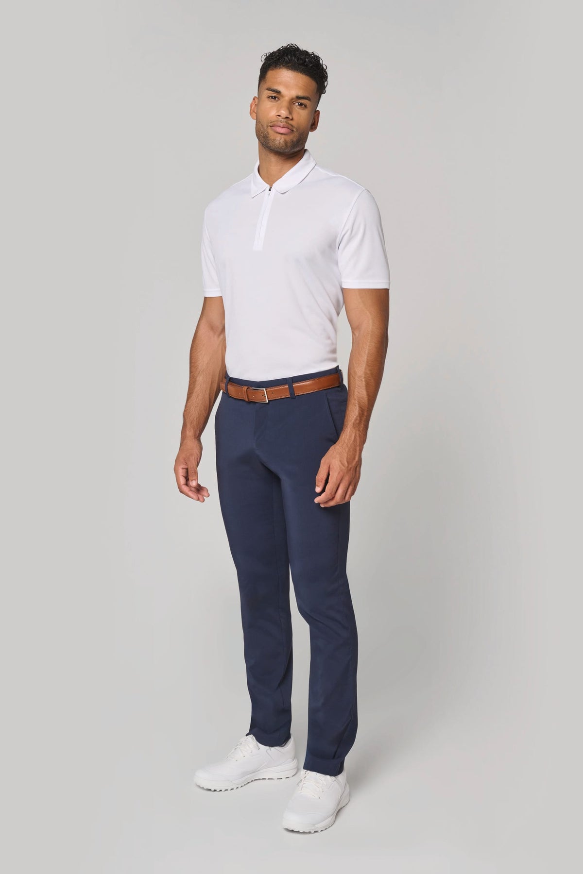 PROACT® PA492 Heren sportpolo met kraag met kwartrits