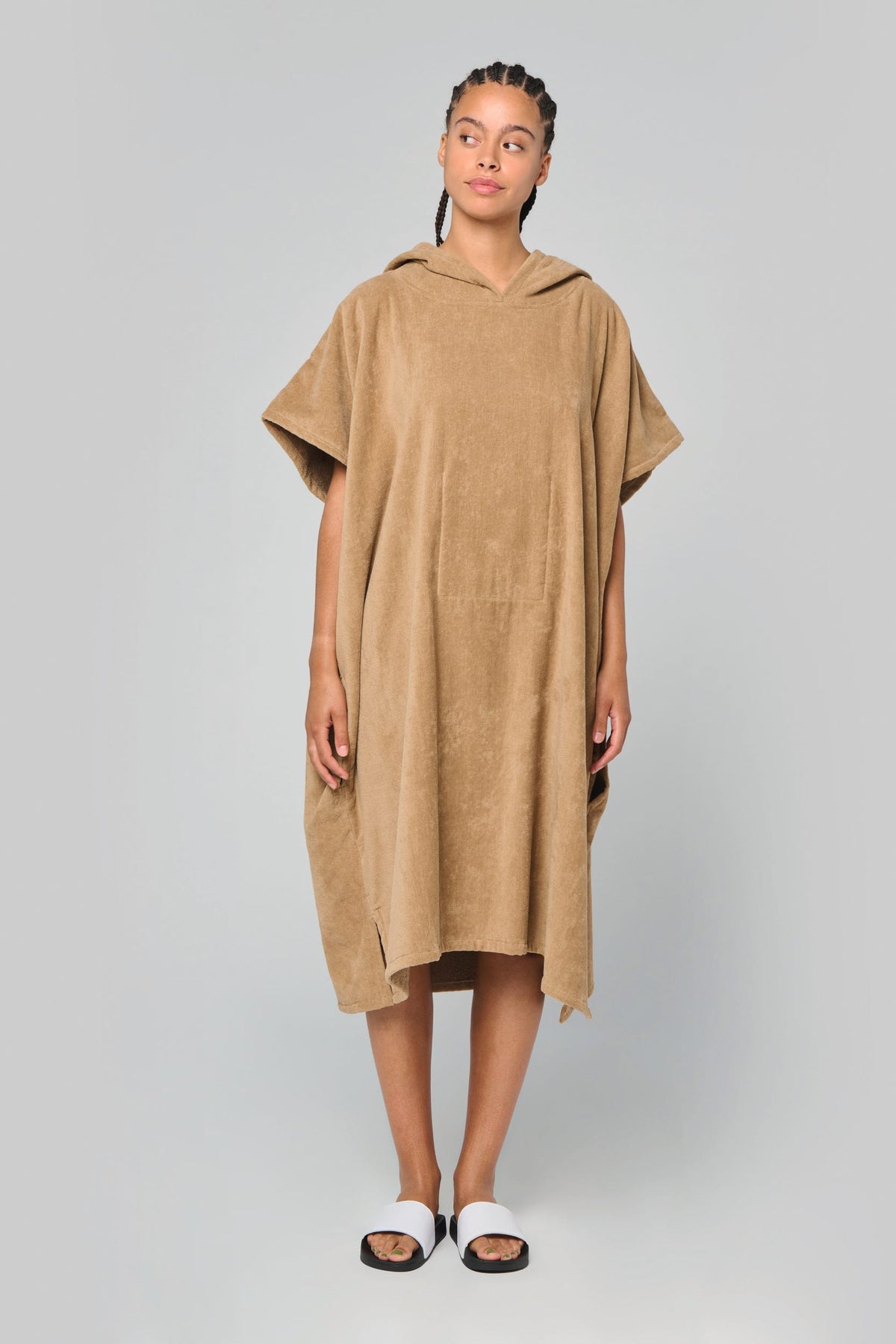 PROACT® PA581 unisex poncho met capuchon van badstof