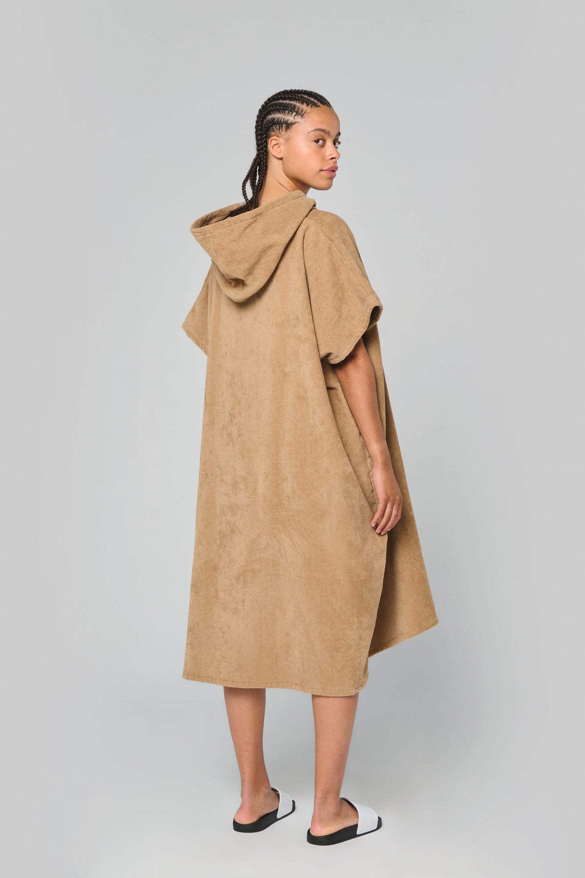 PROACT® PA581 unisex poncho met capuchon van badstof