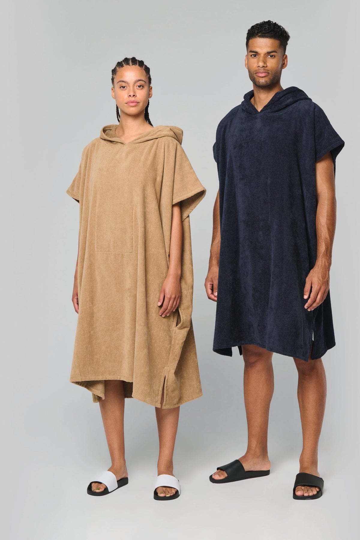 PROACT® PA581 unisex poncho met capuchon van badstof