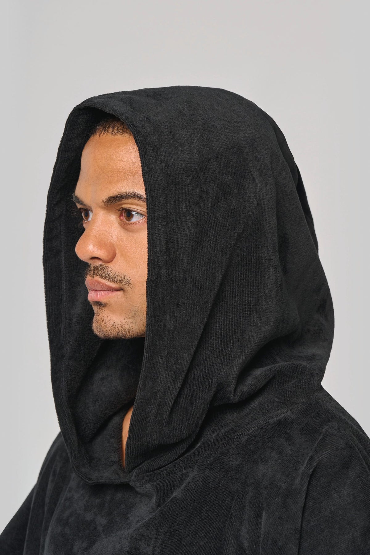 PROACT® PA581 unisex poncho met capuchon van badstof