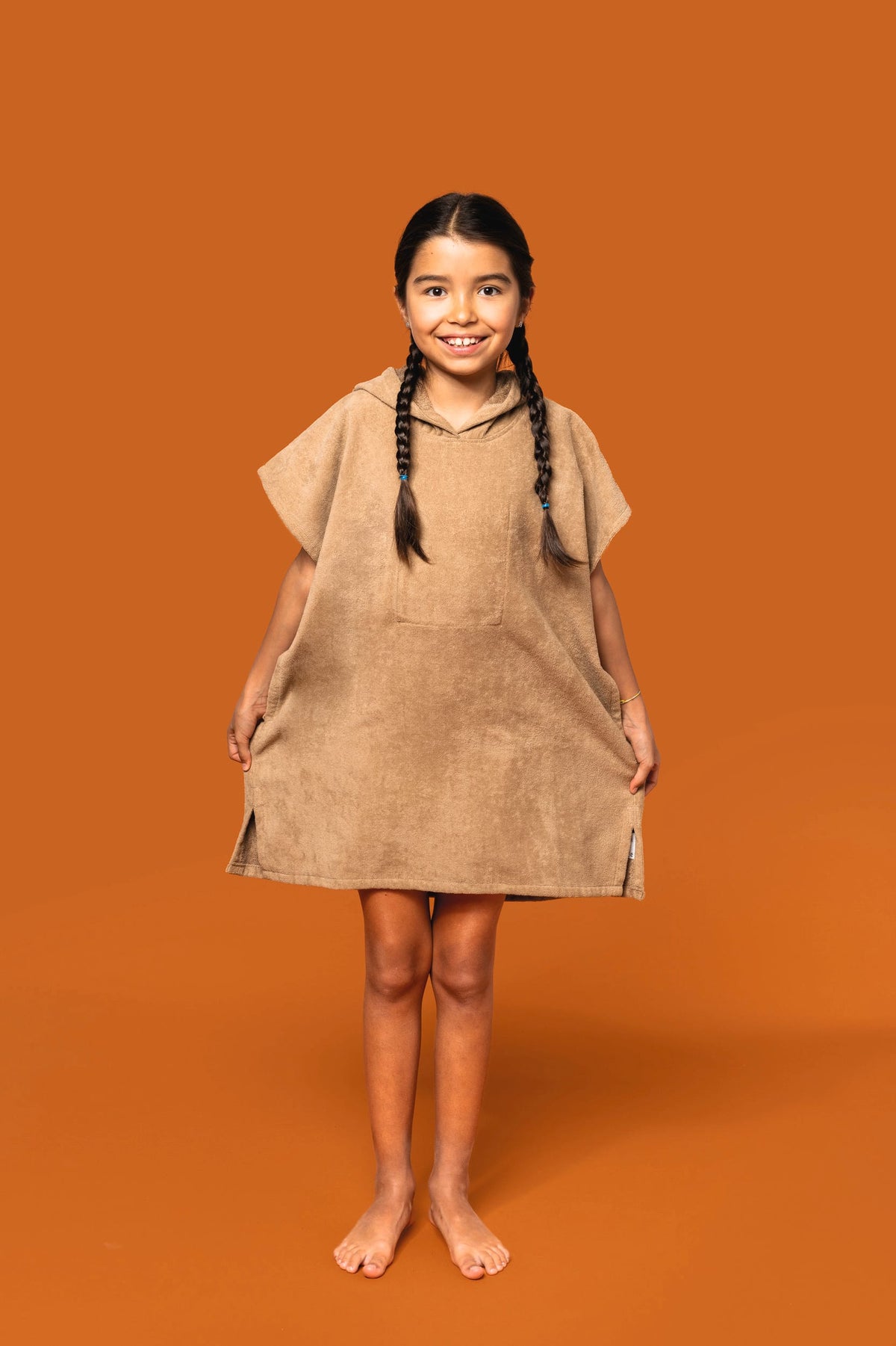 PROACT® PA582 Kinderponcho met capuchon van badstof