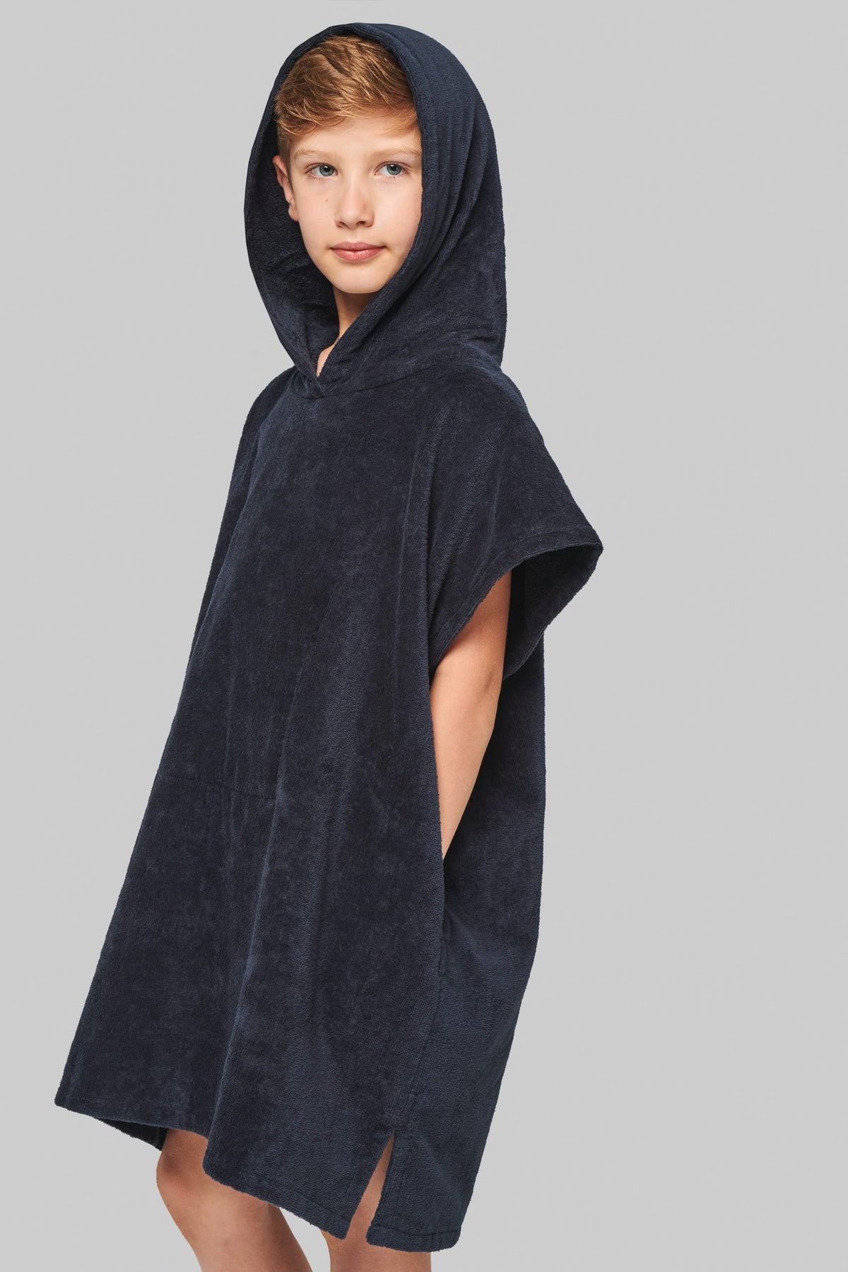 PROACT® PA582 Kinderponcho met capuchon van badstof