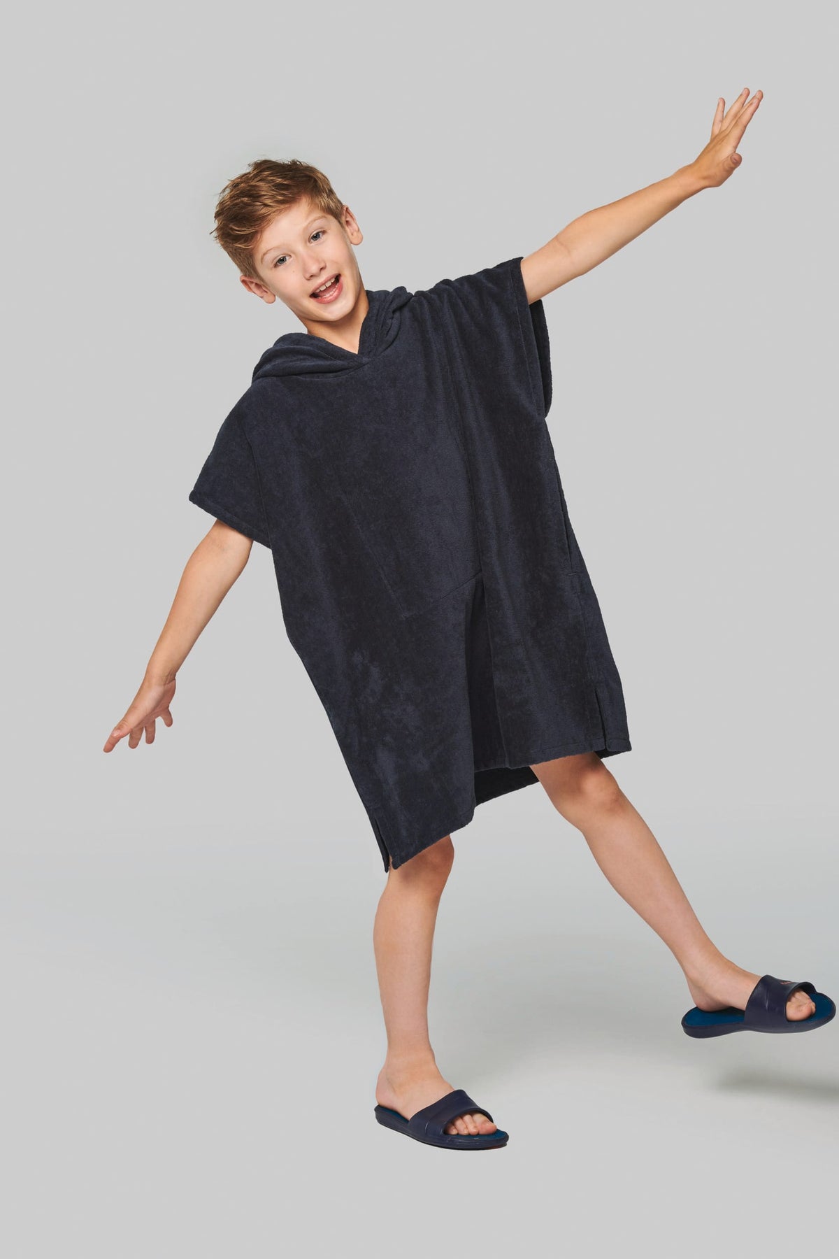 PROACT® PA582 Kinderponcho met capuchon van badstof