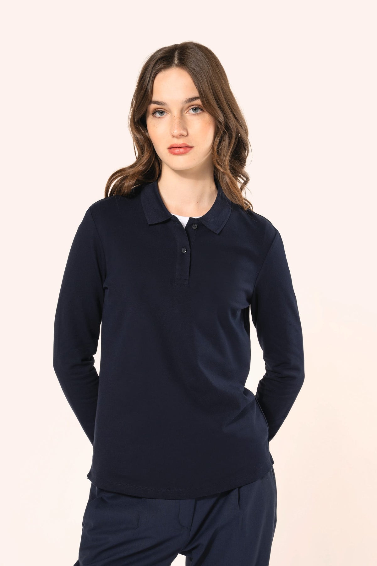 Kariban Premium PK203 Supima® damespolo lange mouwen