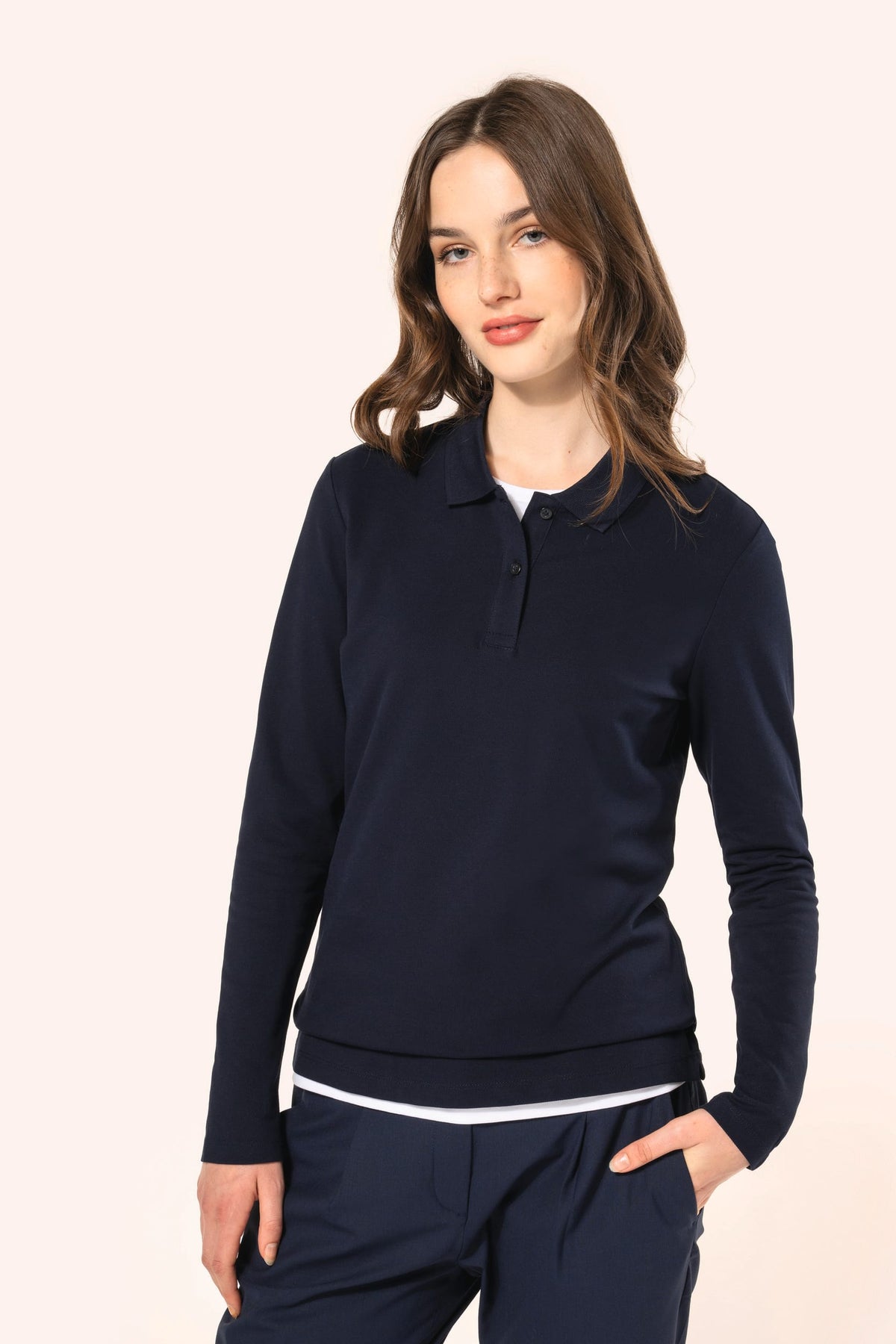 Kariban Premium PK203 Supima® damespolo lange mouwen