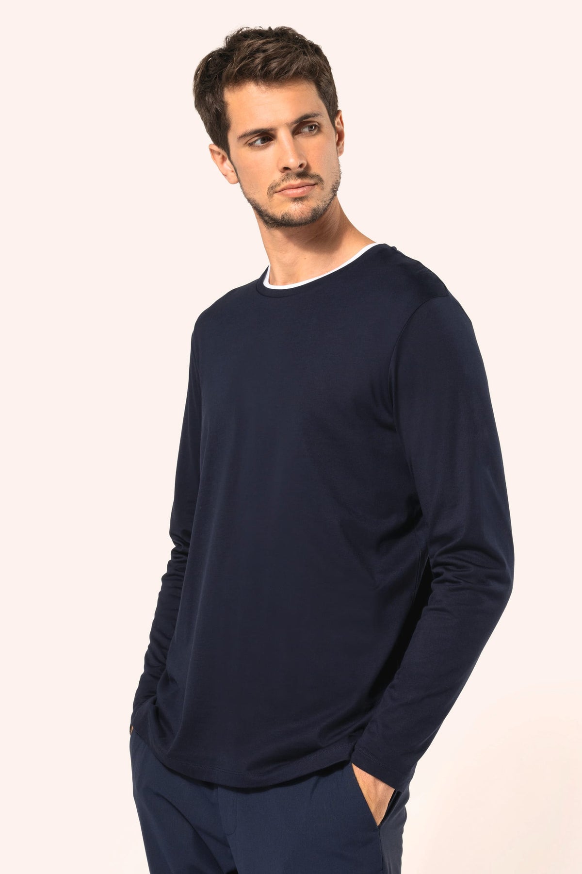 Kariban Premium PK302 Supima® heren-T-shirt ronde hals lange mouwen