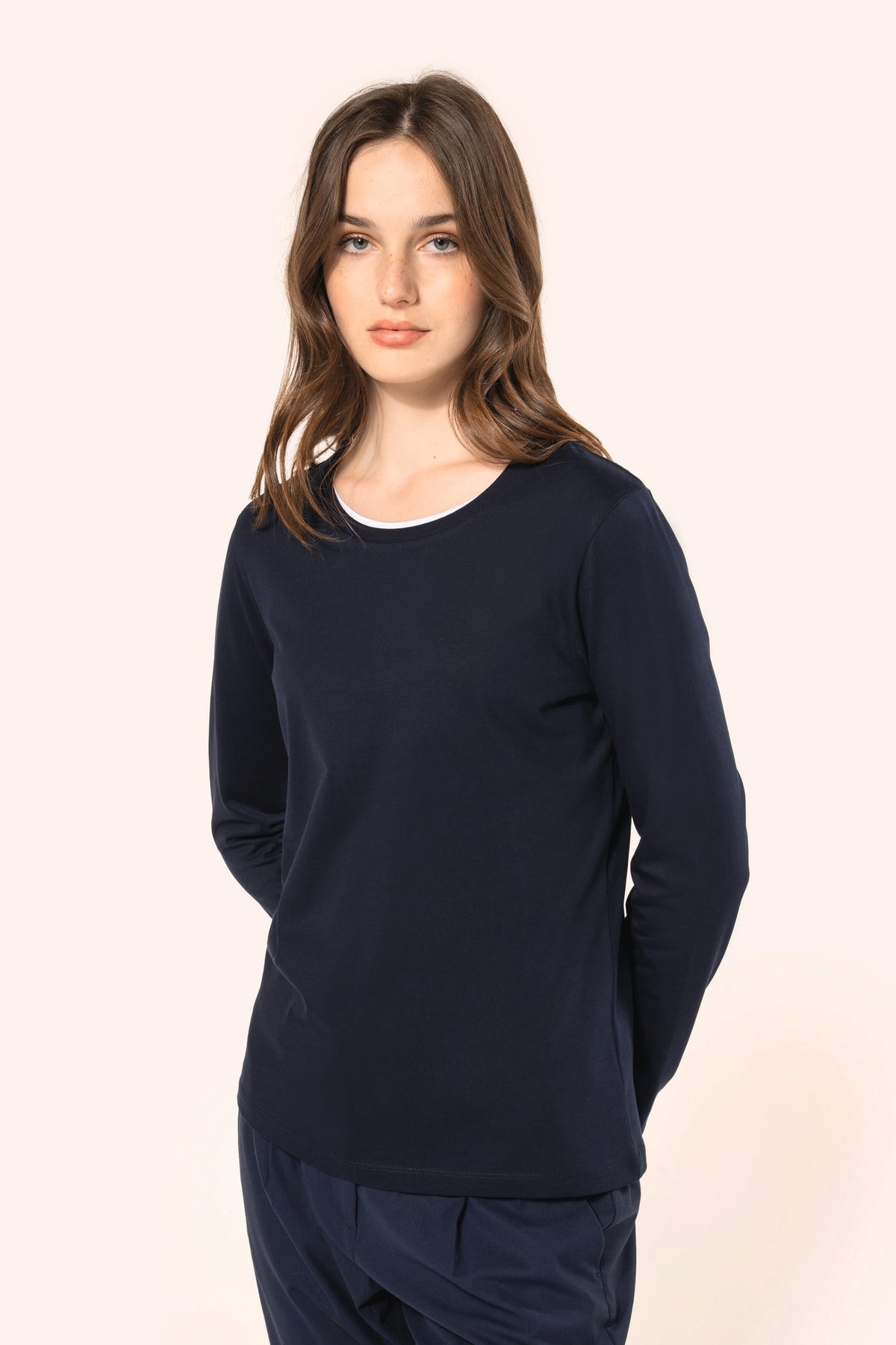 Kariban Premium PK303 Supima® dames-T-shirt ronde hals lange mouwen