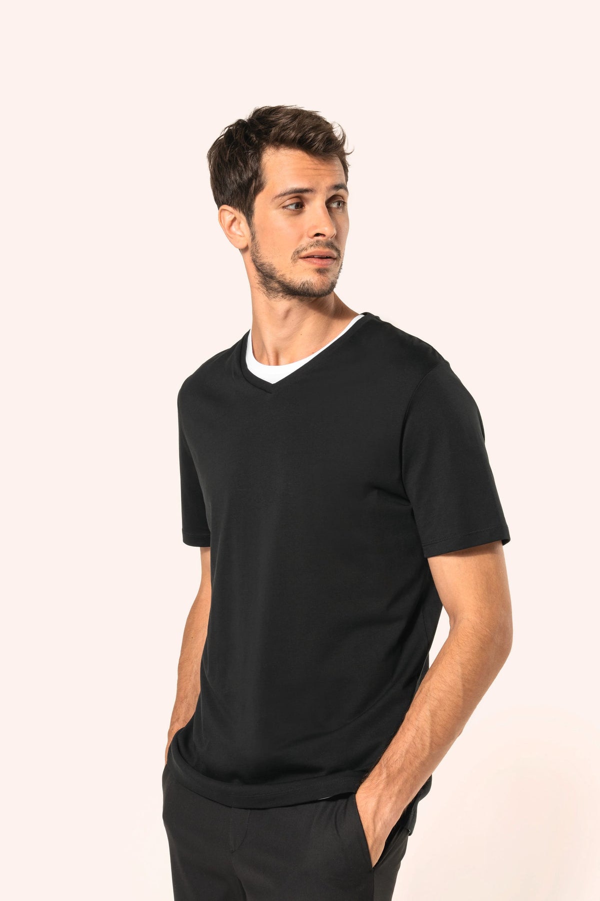 Kariban Premium PK304 Supima® heren-T-shirt V-hals korte mouwen
