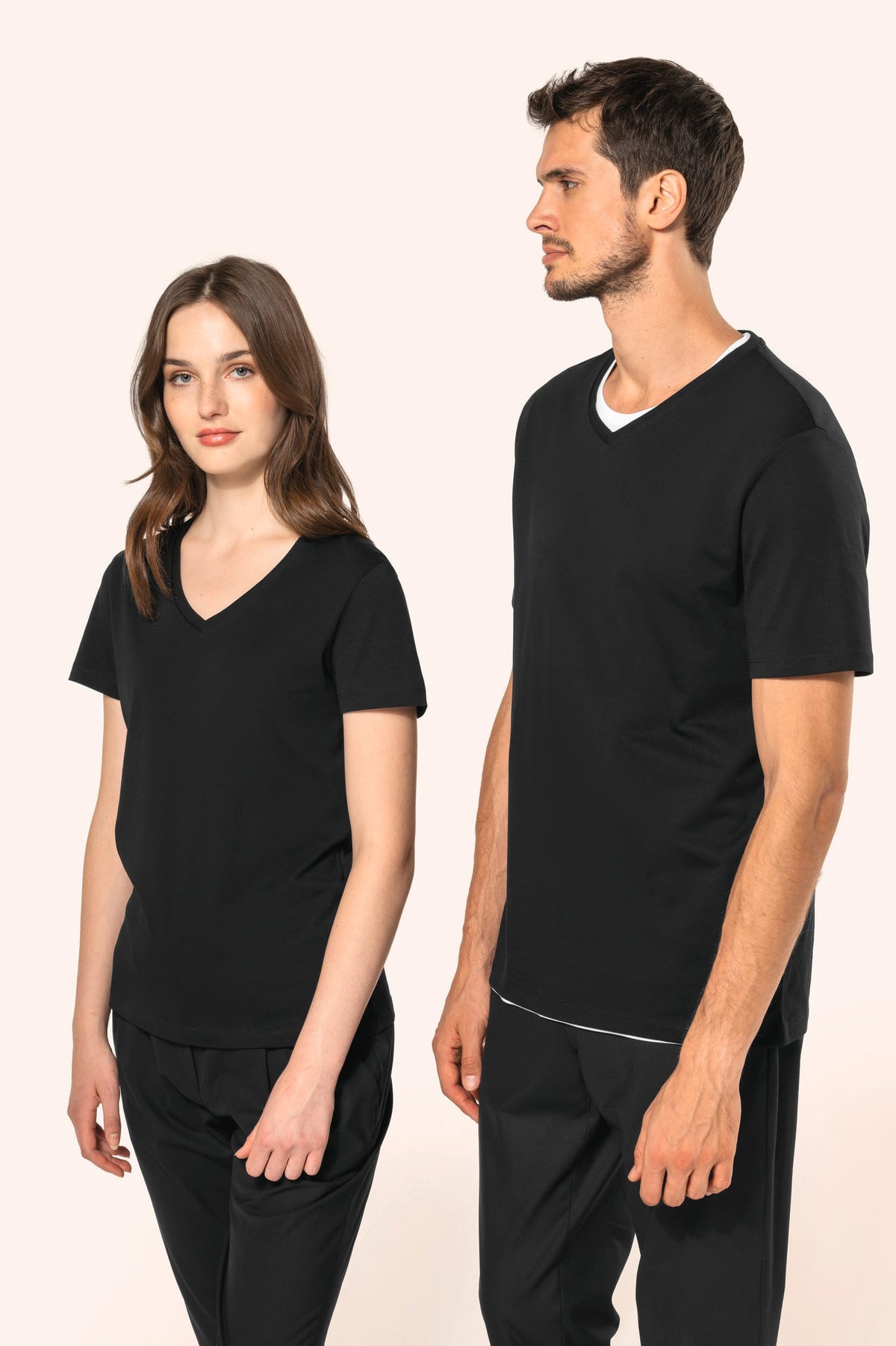 Kariban Premium PK305 Supima® dames-T-shirt V-hals korte mouwen