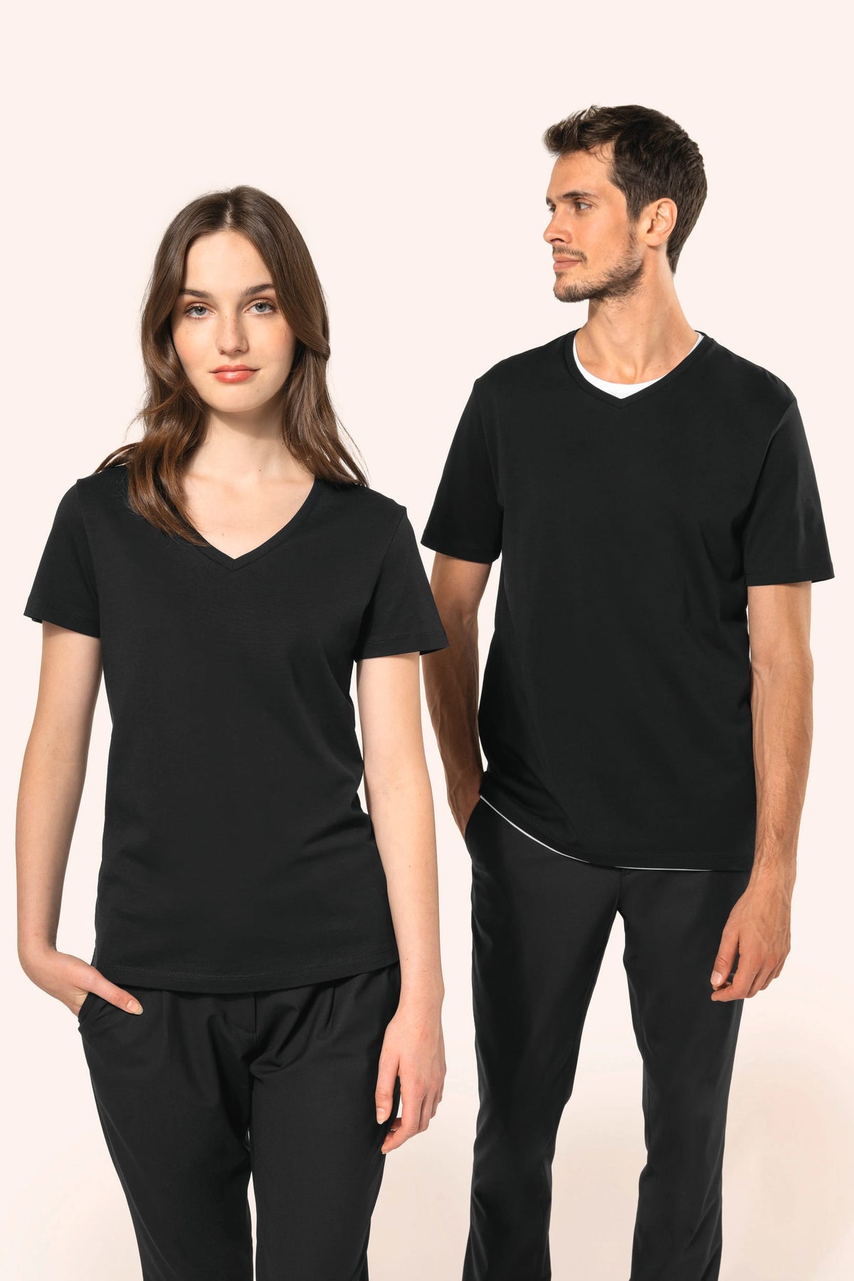 Kariban Premium PK305 Supima® dames-T-shirt V-hals korte mouwen