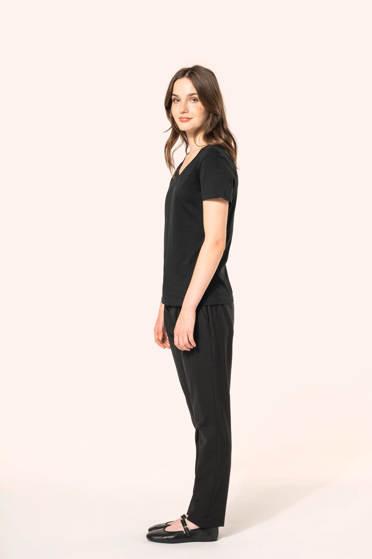 Kariban Premium PK305 Supima® dames-T-shirt V-hals korte mouwen