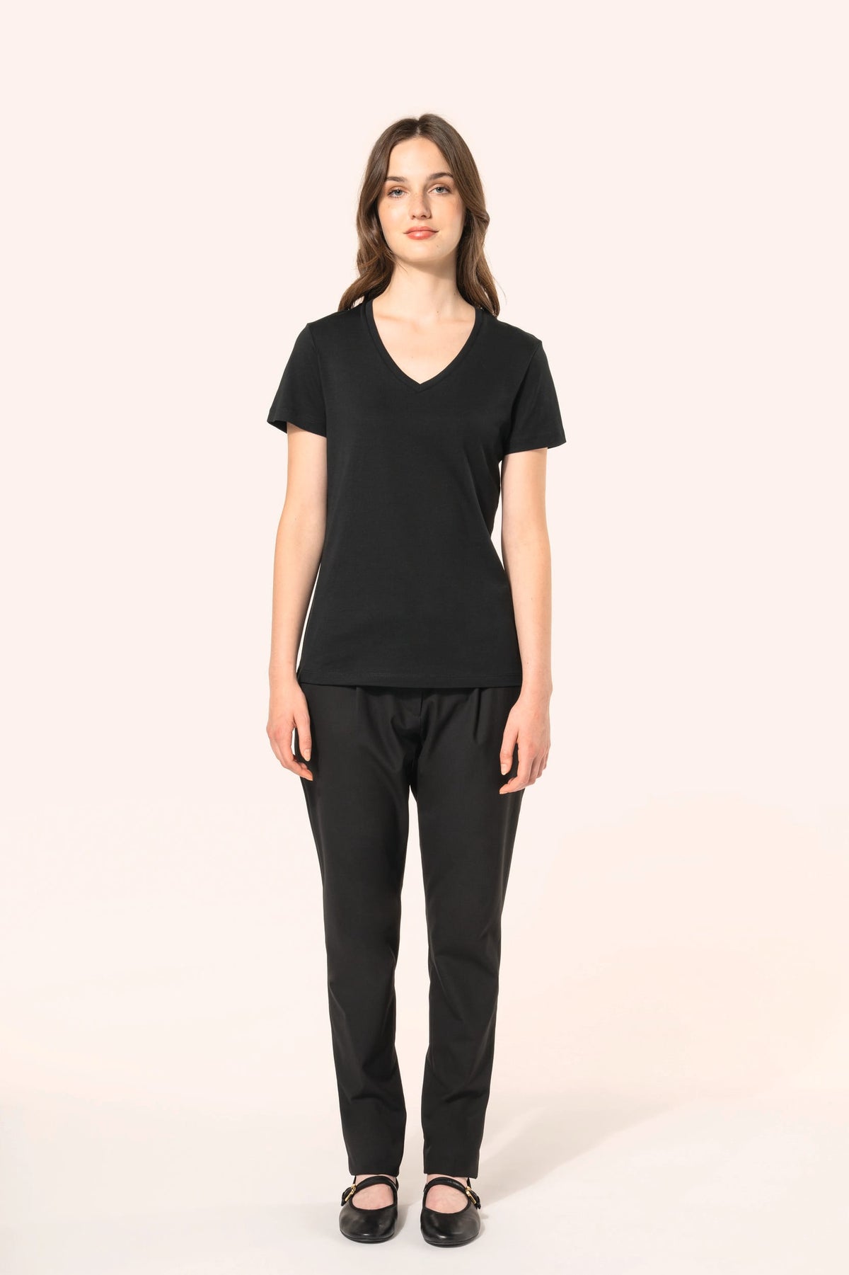Kariban Premium PK305 Supima® dames-T-shirt V-hals korte mouwen