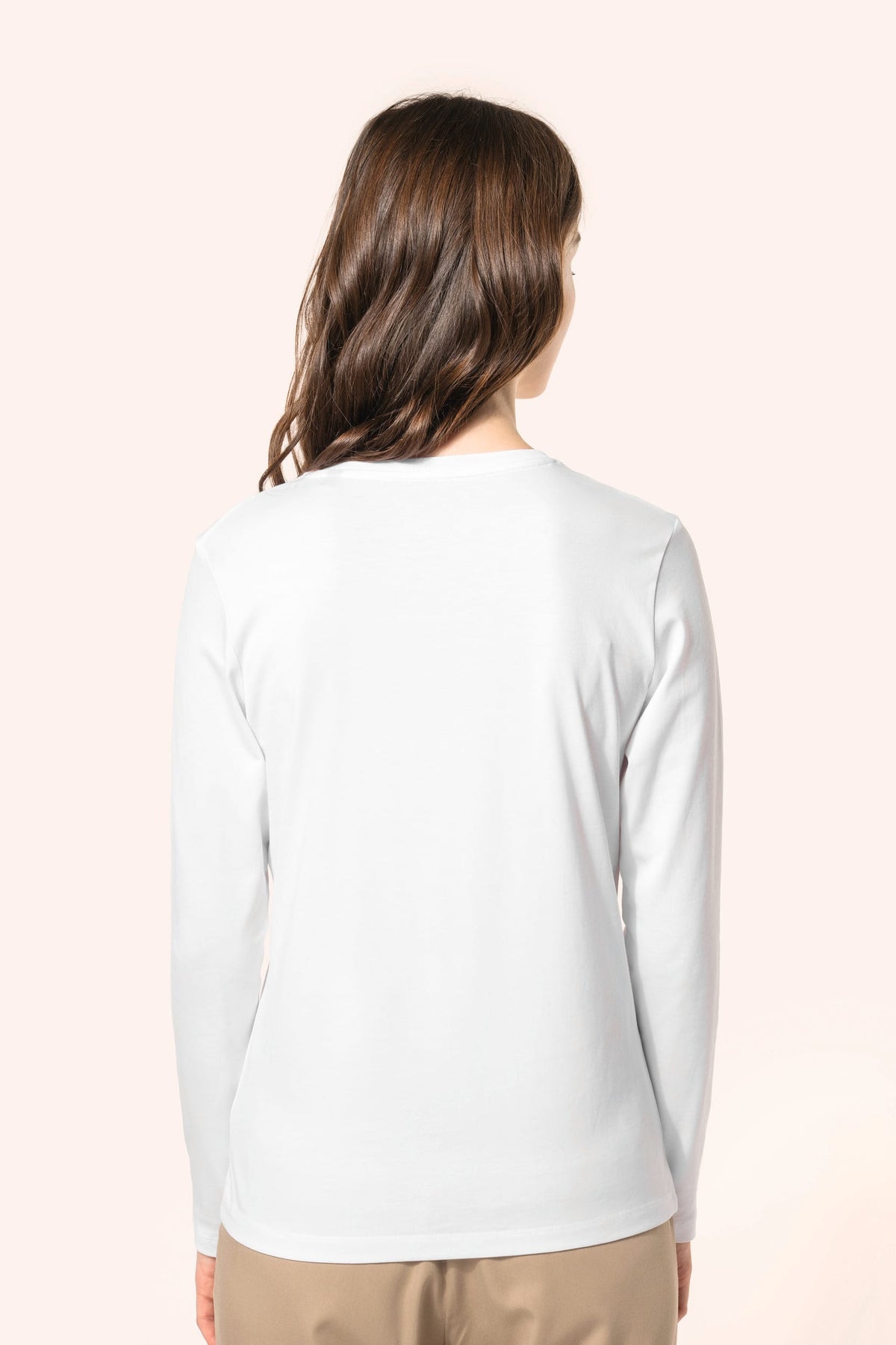 Kariban Premium PK307 Supima® dames-T-shirt V-hals lange mouwen