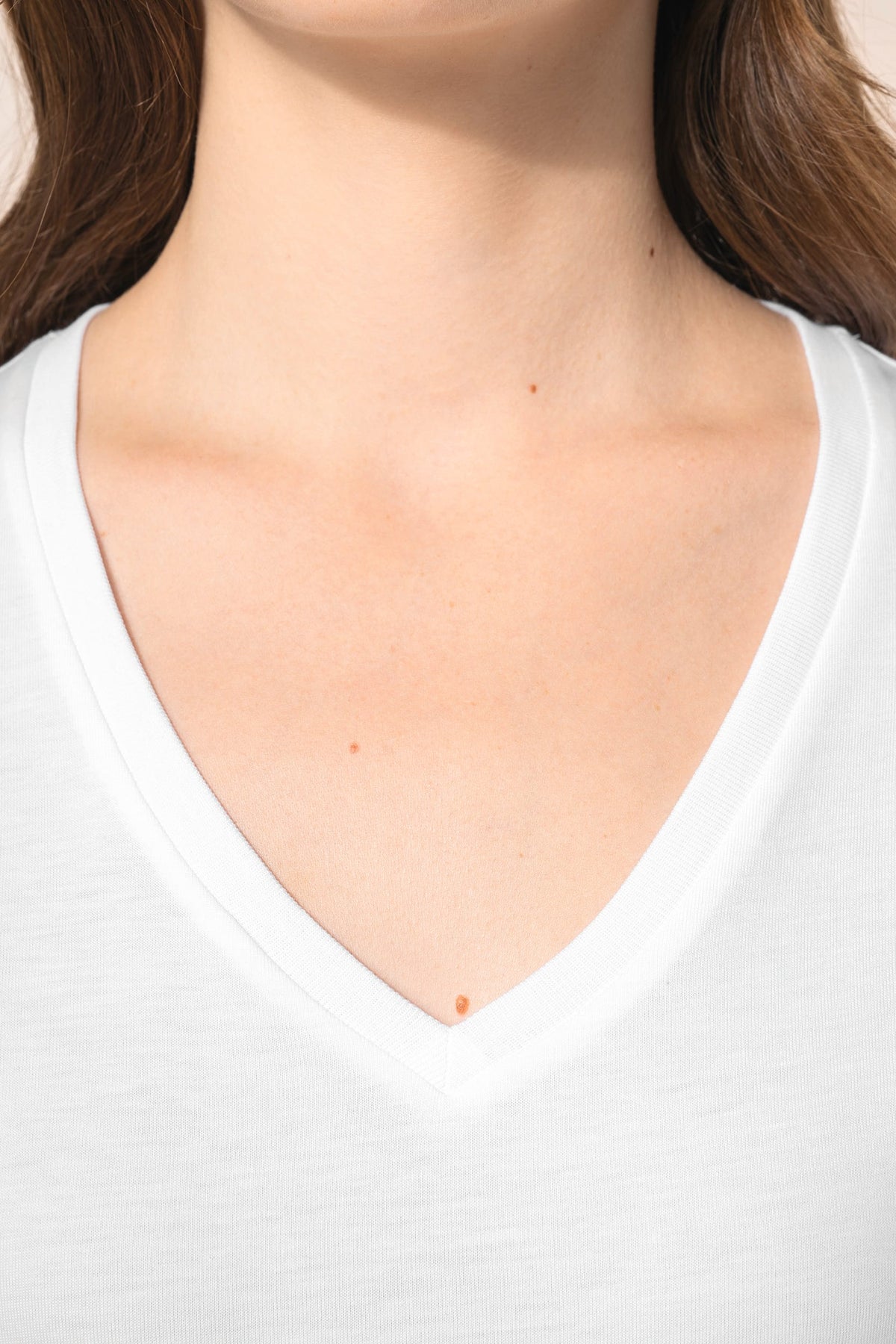 Kariban Premium PK307 Supima® dames-T-shirt V-hals lange mouwen