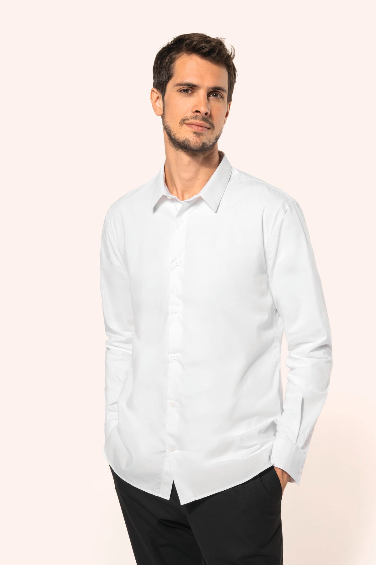 Kariban Premium PK500 Herenoverhemd van popeline met lange mouwen
