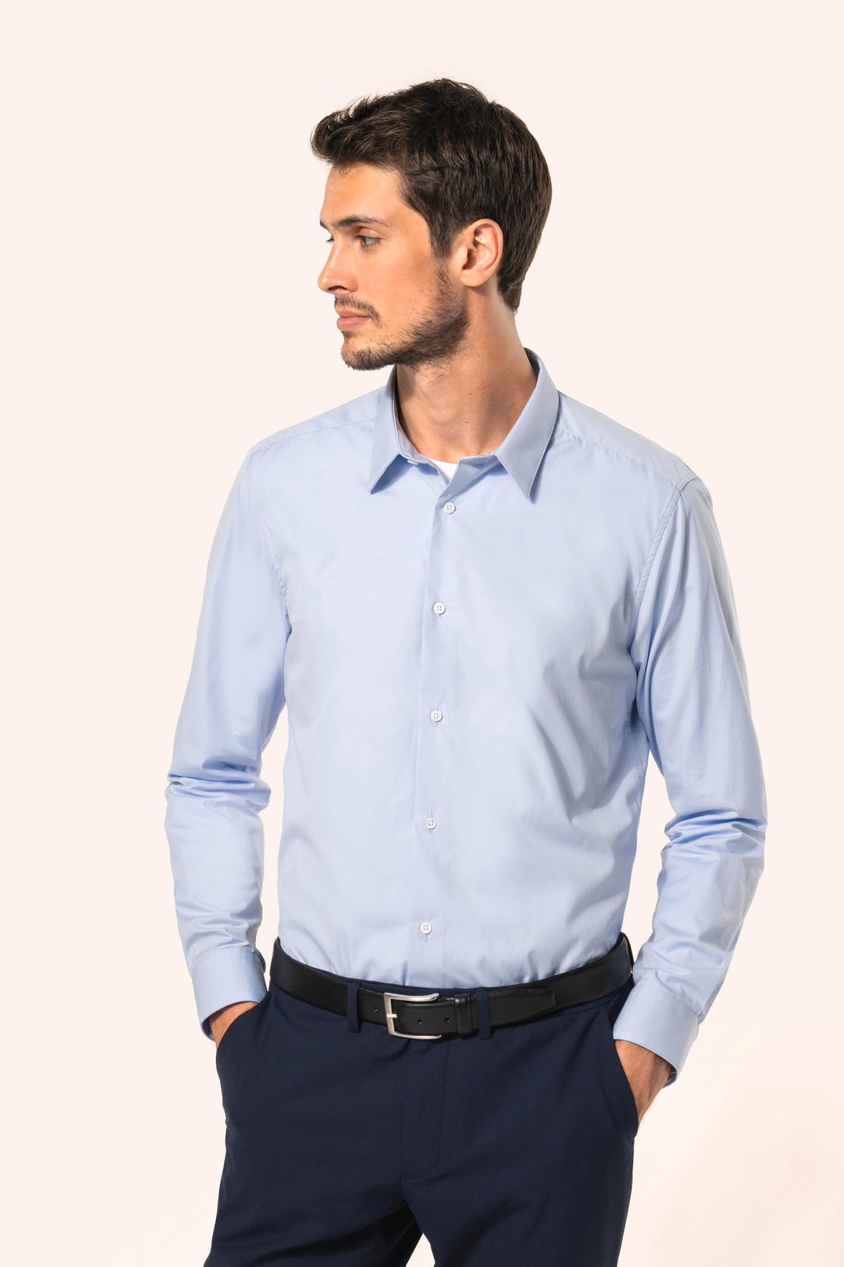 Kariban Premium PK504 Popeline Herenoverhemd met lange mouwen