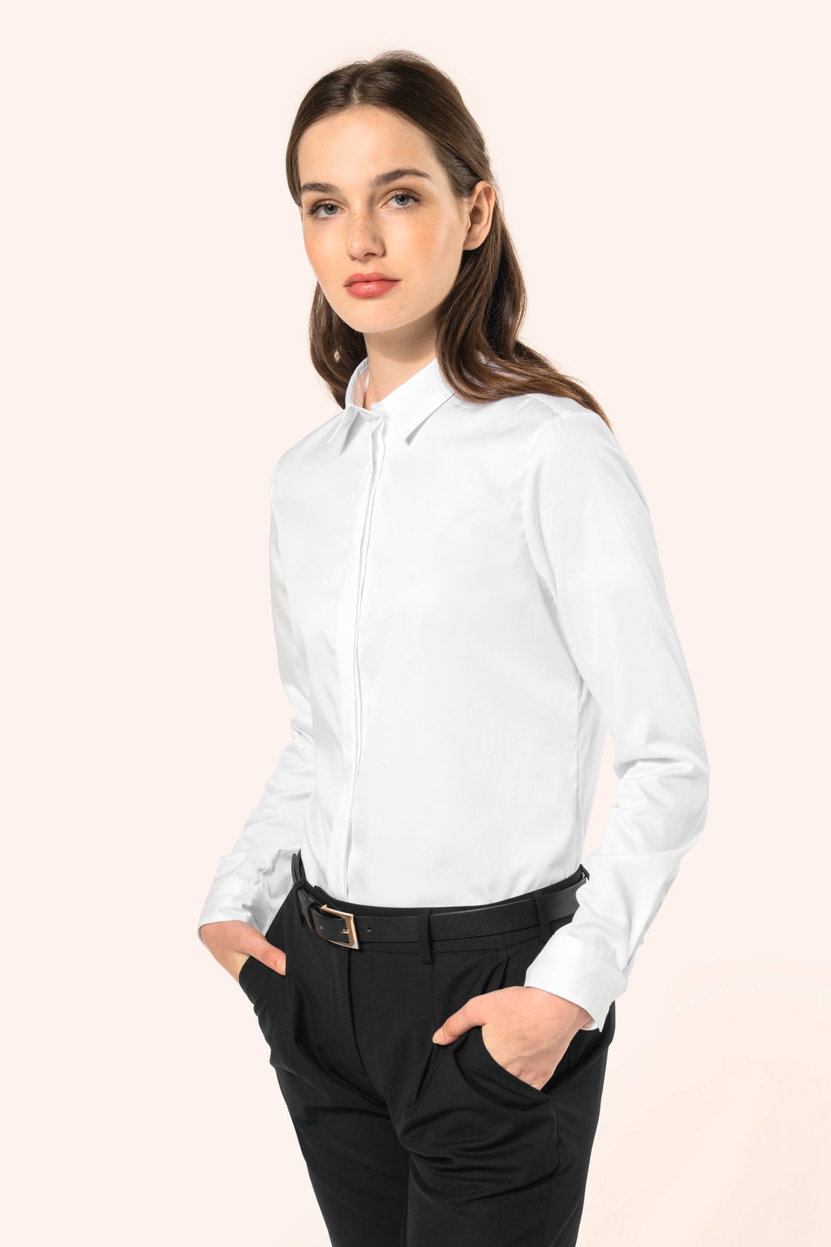 Kariban Premium PK507 Damesoverhemd van twill met lange mouwen