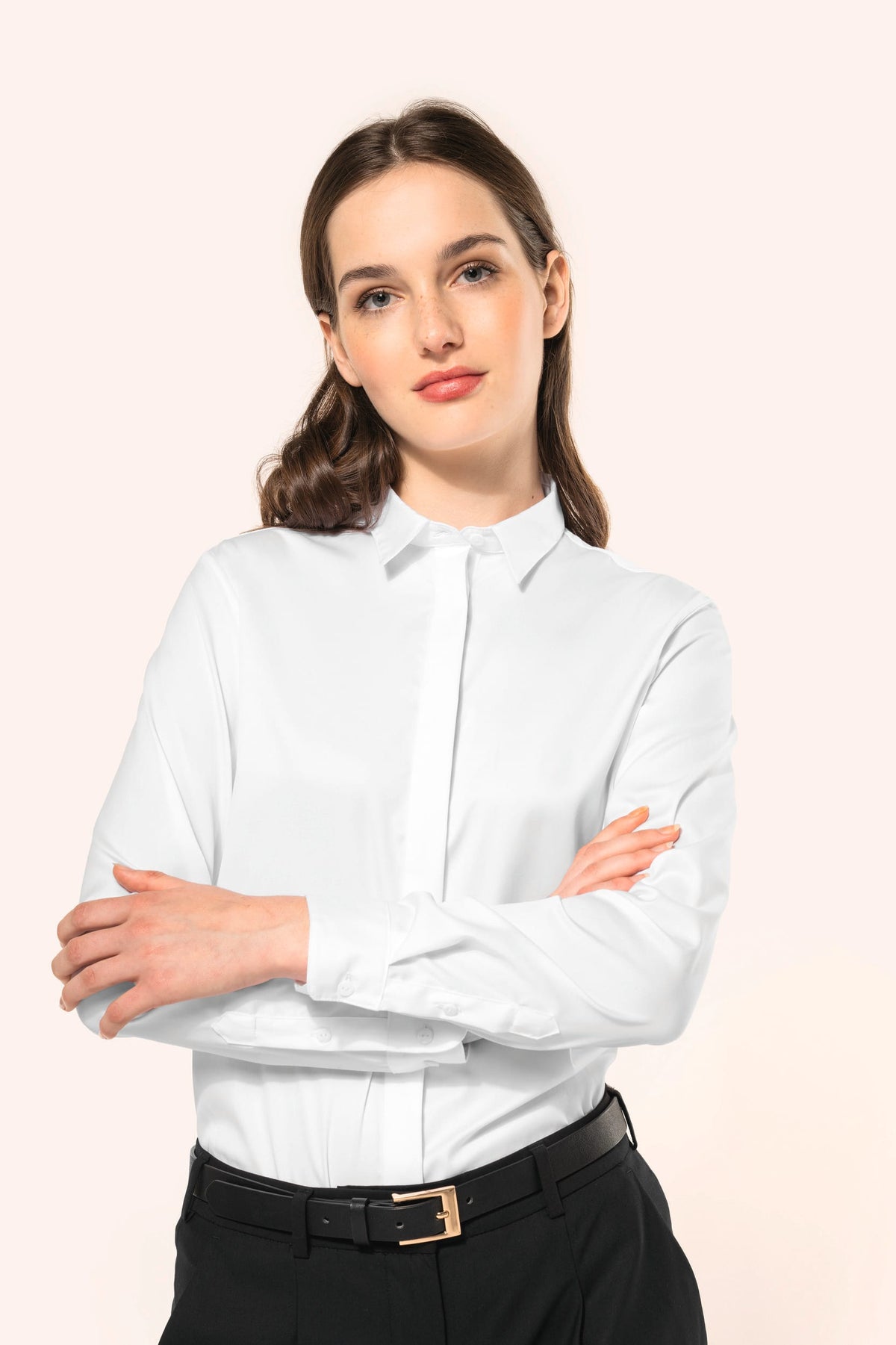Kariban Premium PK507 Damesoverhemd van twill met lange mouwen