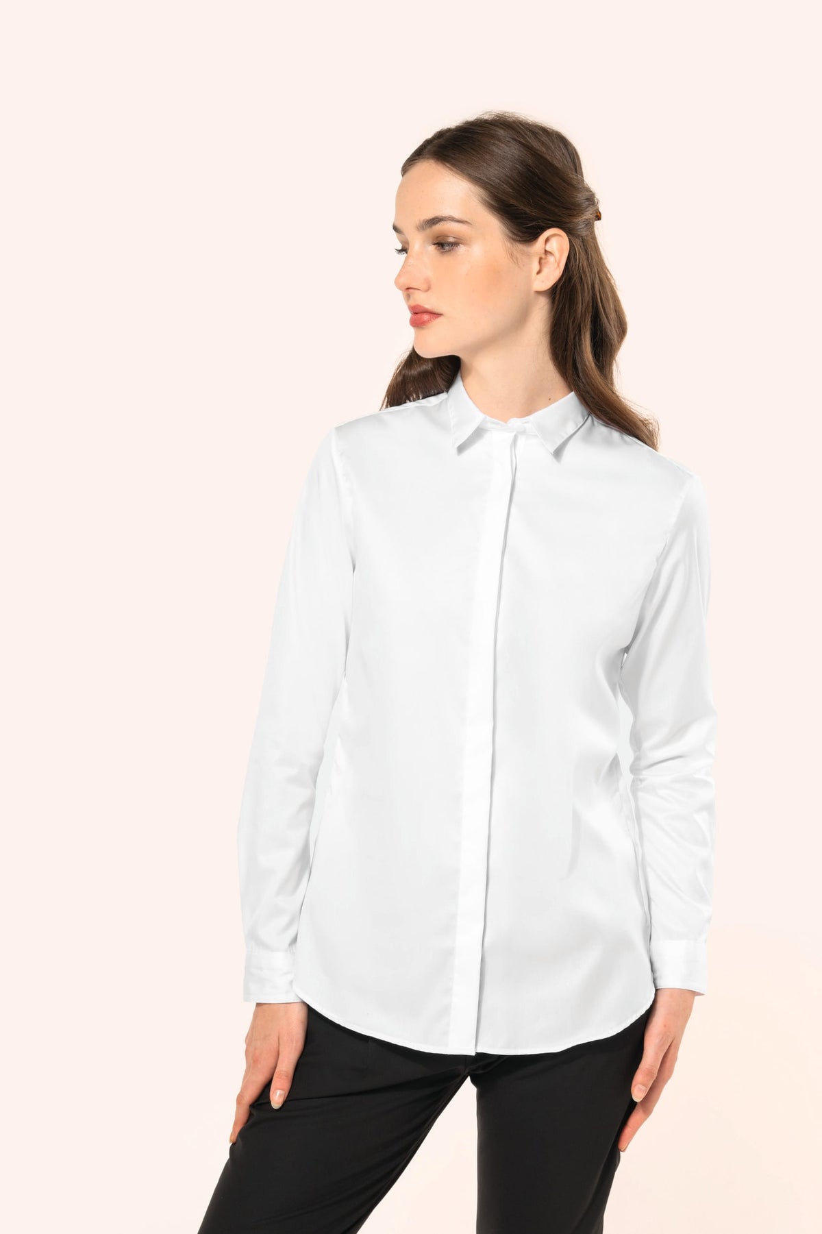 Kariban Premium PK507 Damesoverhemd van twill met lange mouwen