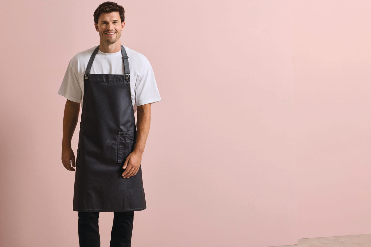 Premier PR134 District - Waxed look denim halterschort