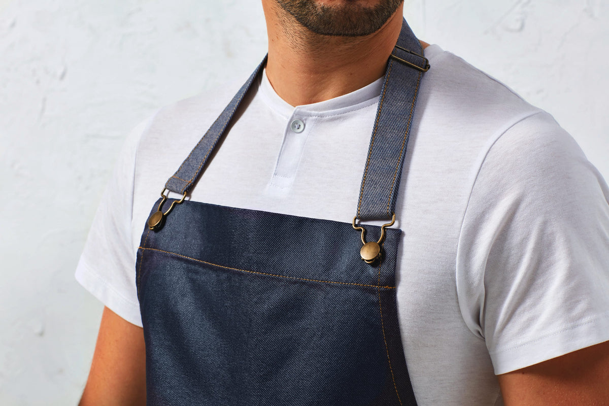 Premier PR134 District - Waxed look denim halterschort