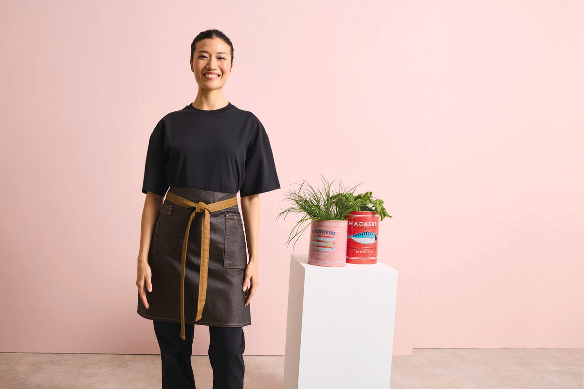 Premier PR135 Division - Waxed look denim waist apron
