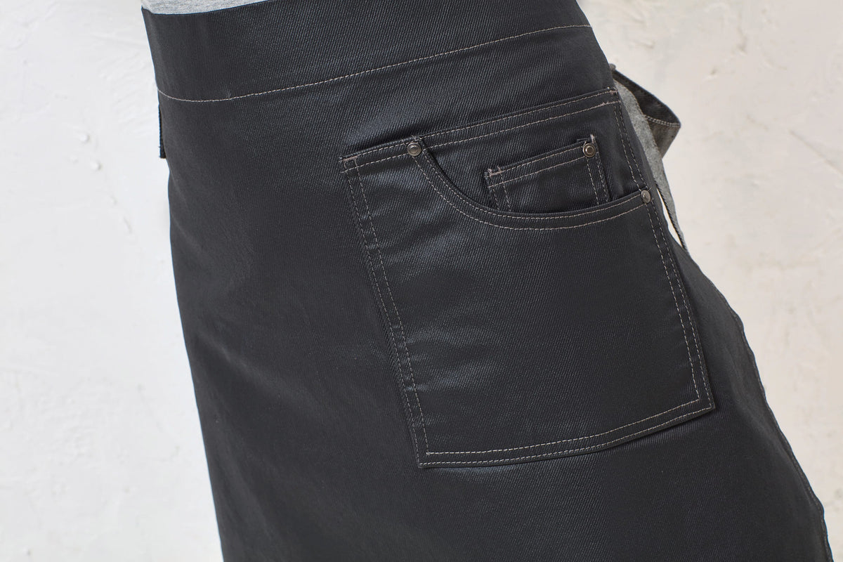 Premier PR135 Division - Waxed look denim waist apron