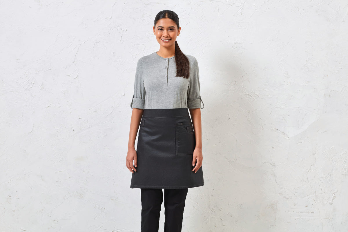 Premier PR135 Division - Waxed look denim waist apron